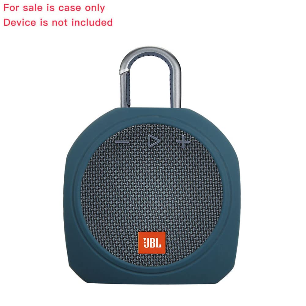 Hermitshell Silicone Carrying Case Replacement For Jbl Clip 3 Portable Waterproof Wireless Bluetooth Speaker (Blue)