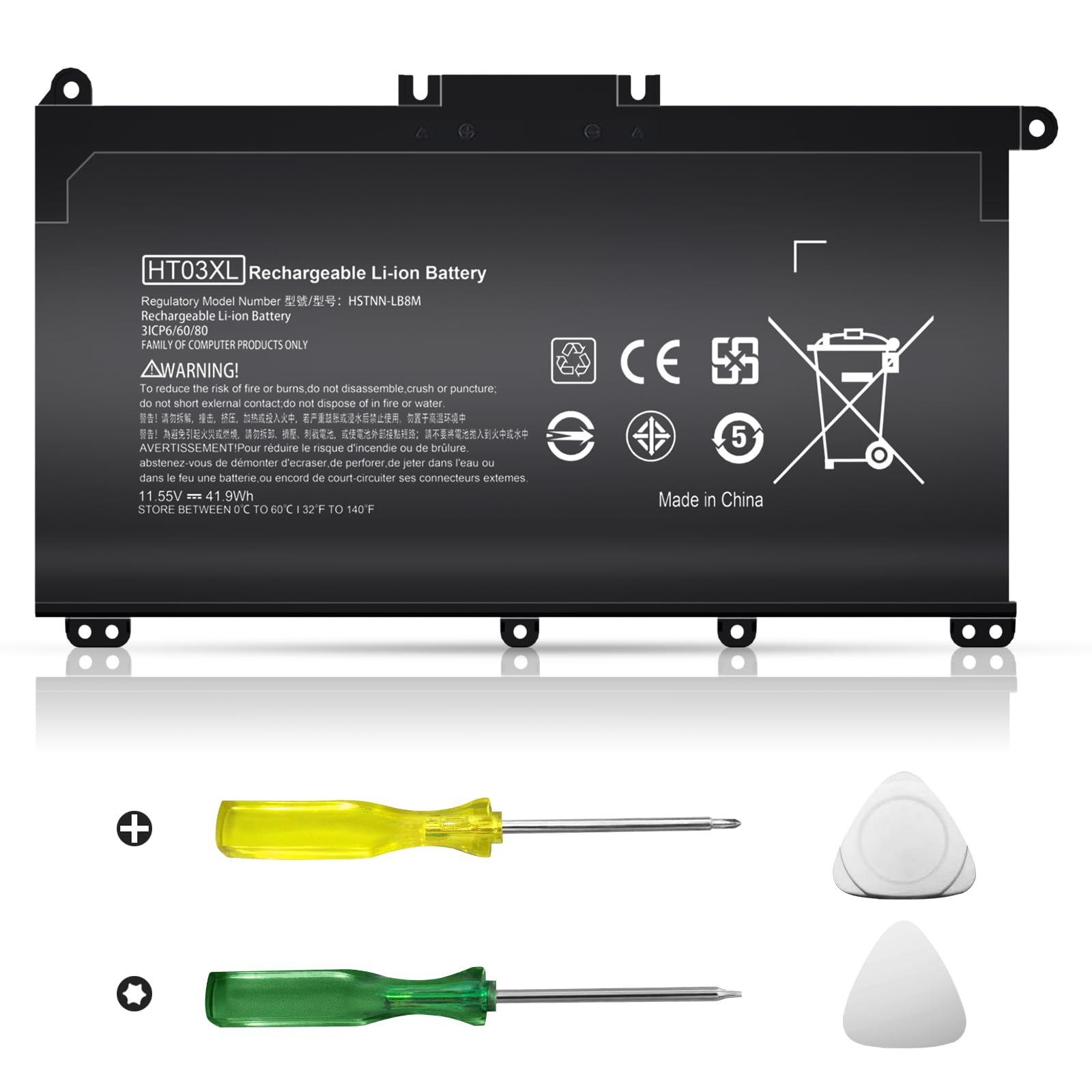 HT03XL Battery for HP L11119-855 - Pavilion 14-CE 14-CF 14-DF 14-CK 14-CM 14-DQ 14S-DQ 14S-FQ 15-CS 15-CW 15-DA 15-DB 15-DW 17-A