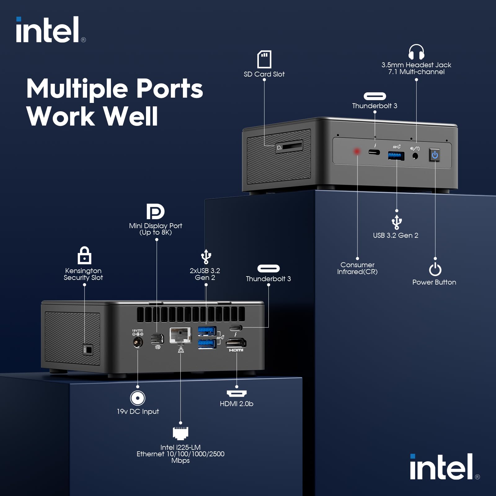 Intel Nuc 11 With 11Th Gen Core I7 1165G7 Processor, Intel Nuc 11I7 Quad Core 32Gb Ddr4 Ram & 1Tb Nvme Ssd Versatile Nuc With Wi