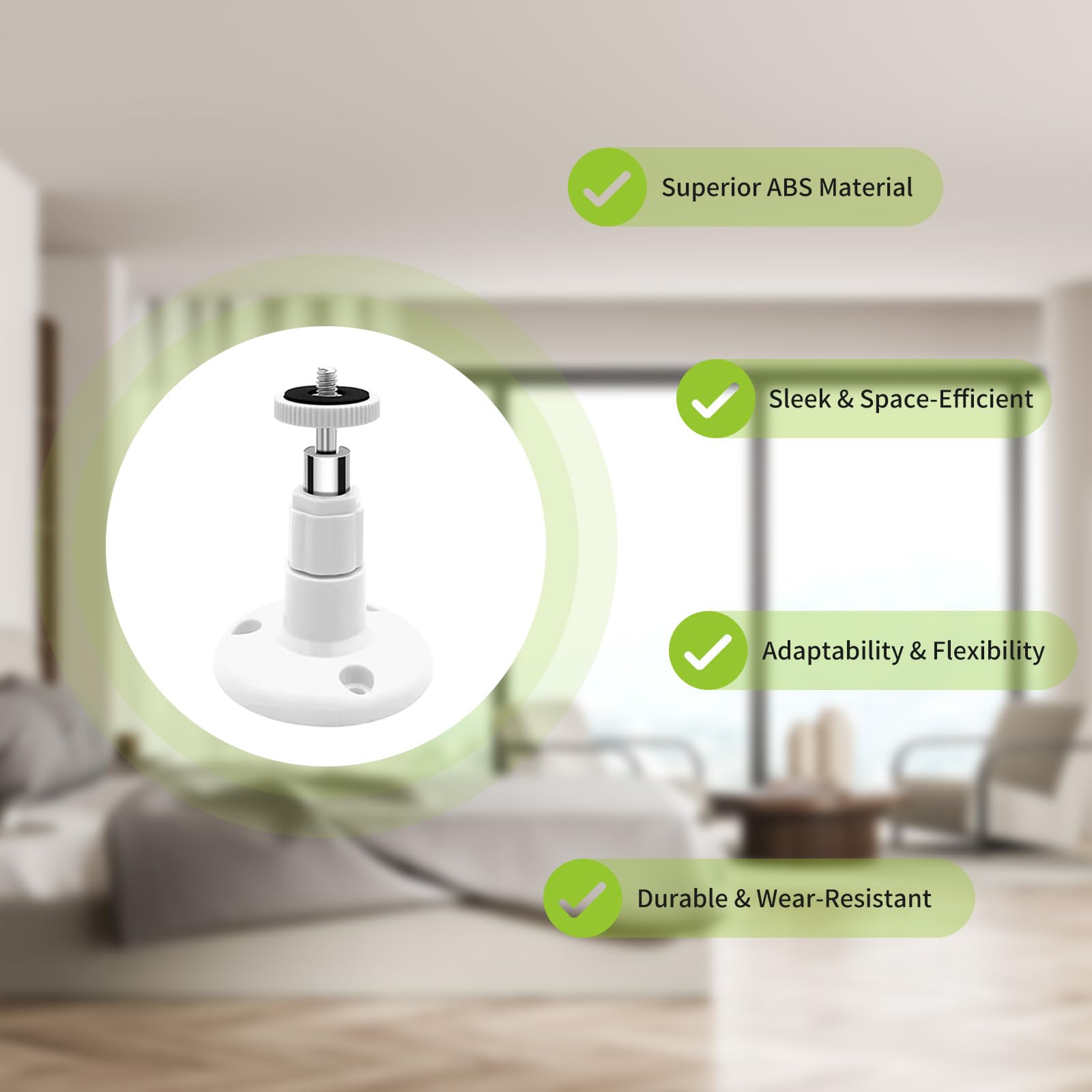 2 Pack Wall Mount Compatible With Wyze Cam Pan V3, Indoor And Outdoor Security Mount For Wyze Cam Pan, Wyze Cam Outdoor And Other Camera With Same Interface