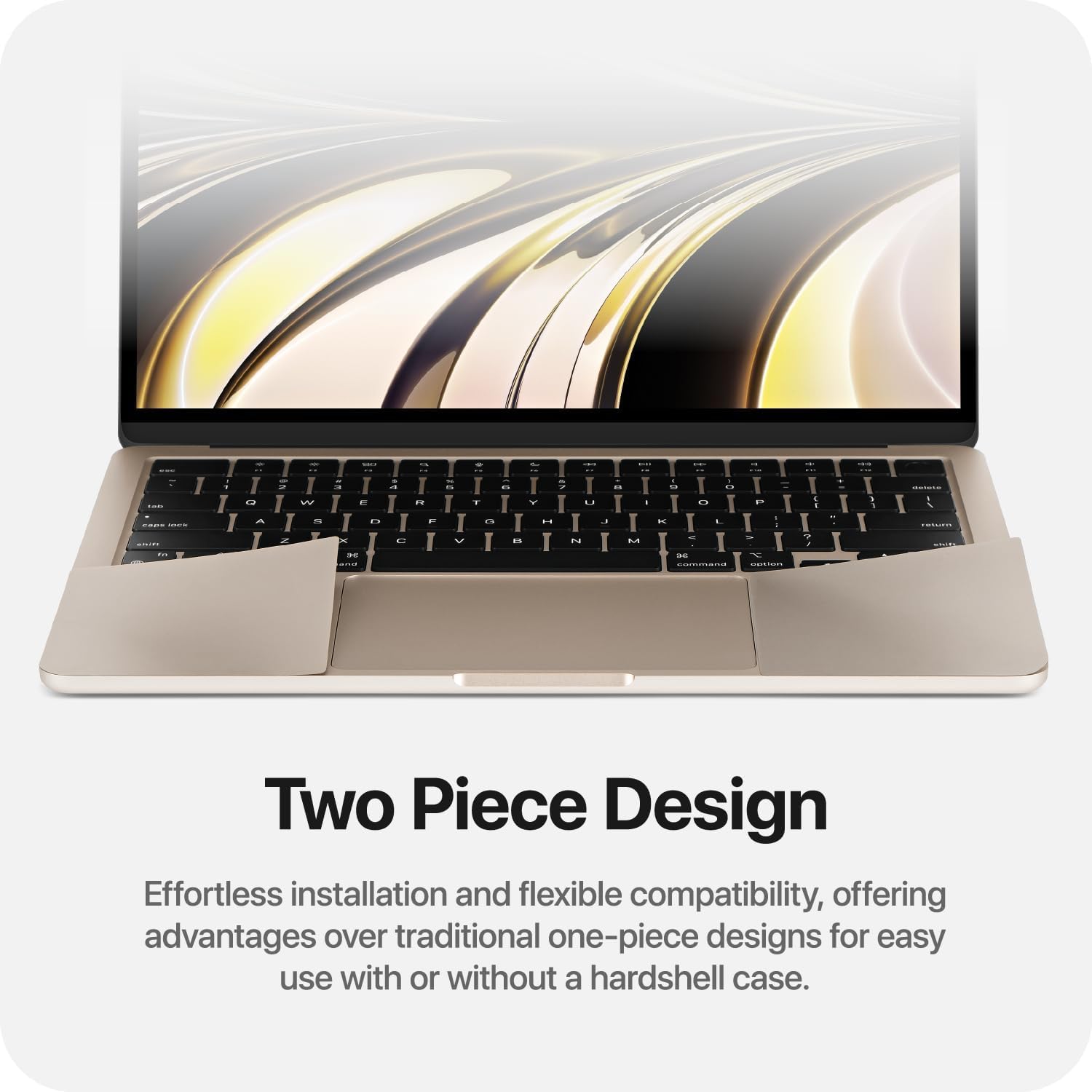 Uppercase Premium Palm Rest Protector Skin Cover Set Compatible With 2022 2024 Macbook Air 13'' With M2/M3 A2681 A3113, Midnight