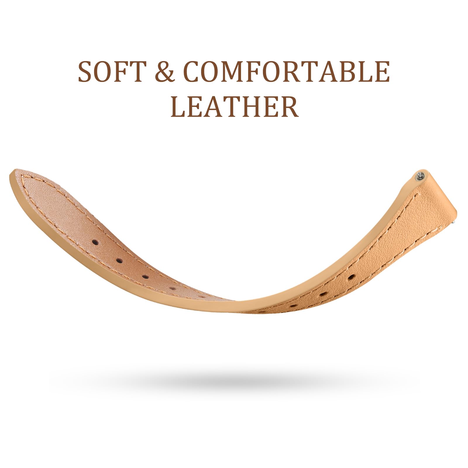 Geak Slim Leather Bands Compatible With Samsung Galaxy Watch 7 Band 40Mm 44Mm/Watch 6 5 4 Band 40Mm 44Mm/Watch Active 2/Watch 6