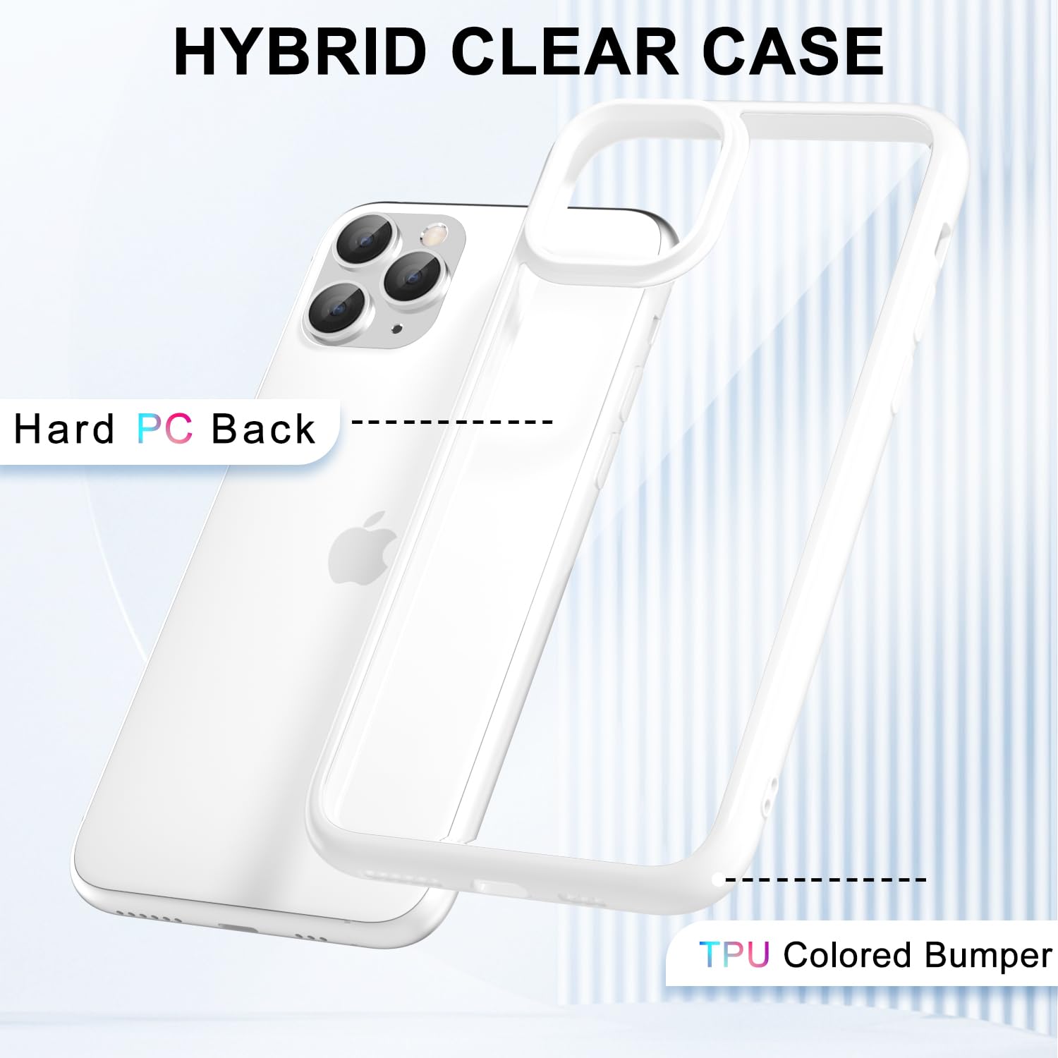 Loeoel For Iphone 11 Pro Max Case Clear, Transparent Hybrid 11 Pro Max Phone Case [Hard Plastic & Soft Silicone Bumper] Acrylic