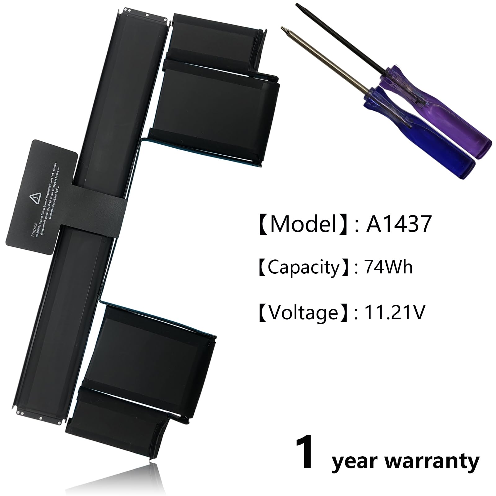Anepoch A1437 Laptop Battery Replacement For Macbook Pro Retina 13'' A1425 Late 2012 & Early 2013 Fits Md101 Md102 Md212 Md213 M