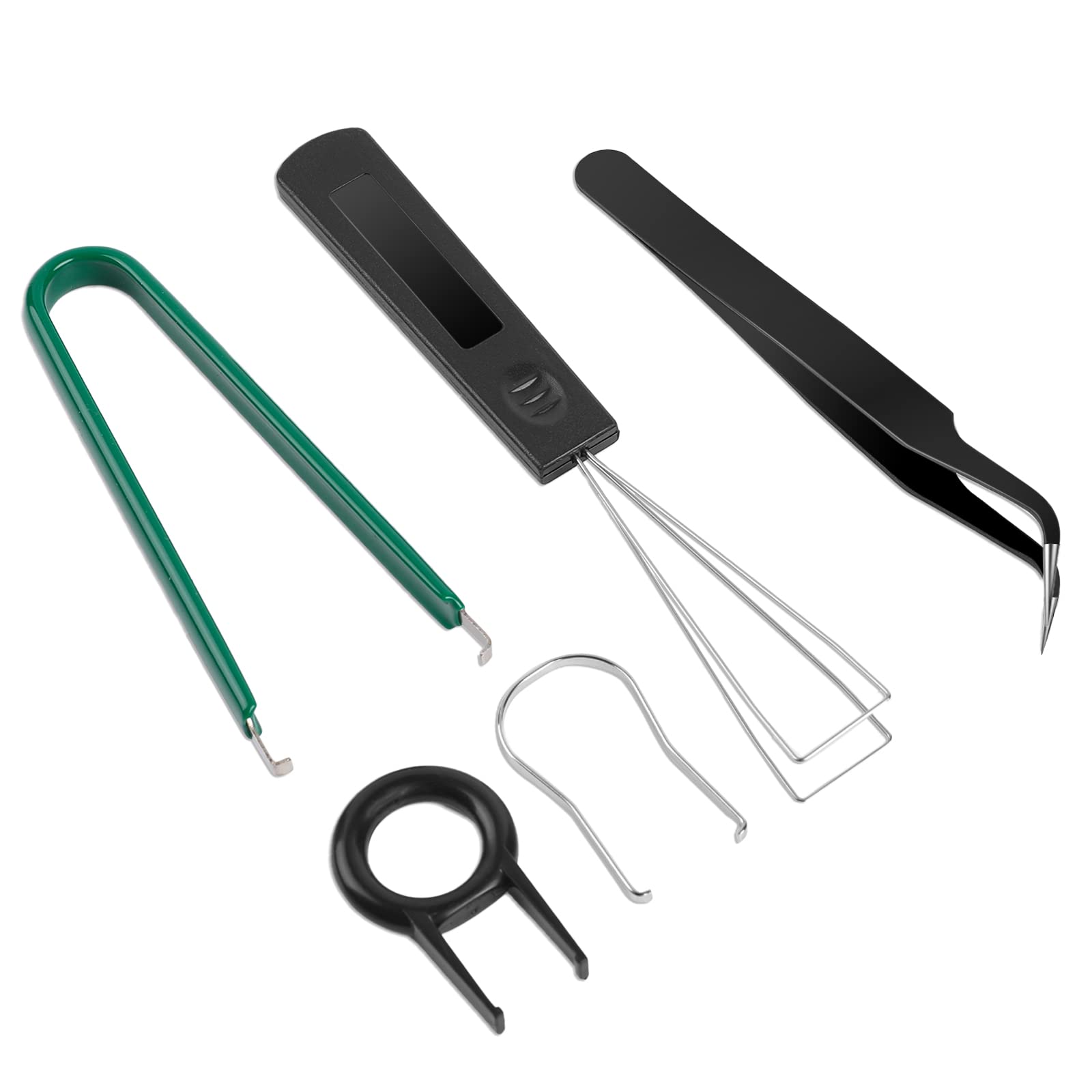 5 Pcs Keyboard Puller Set,Keyboard Cleaning Tools Set Switch Puller Set Stainless Steel Keycap Remover Kit Keyboard Cleaner Tool