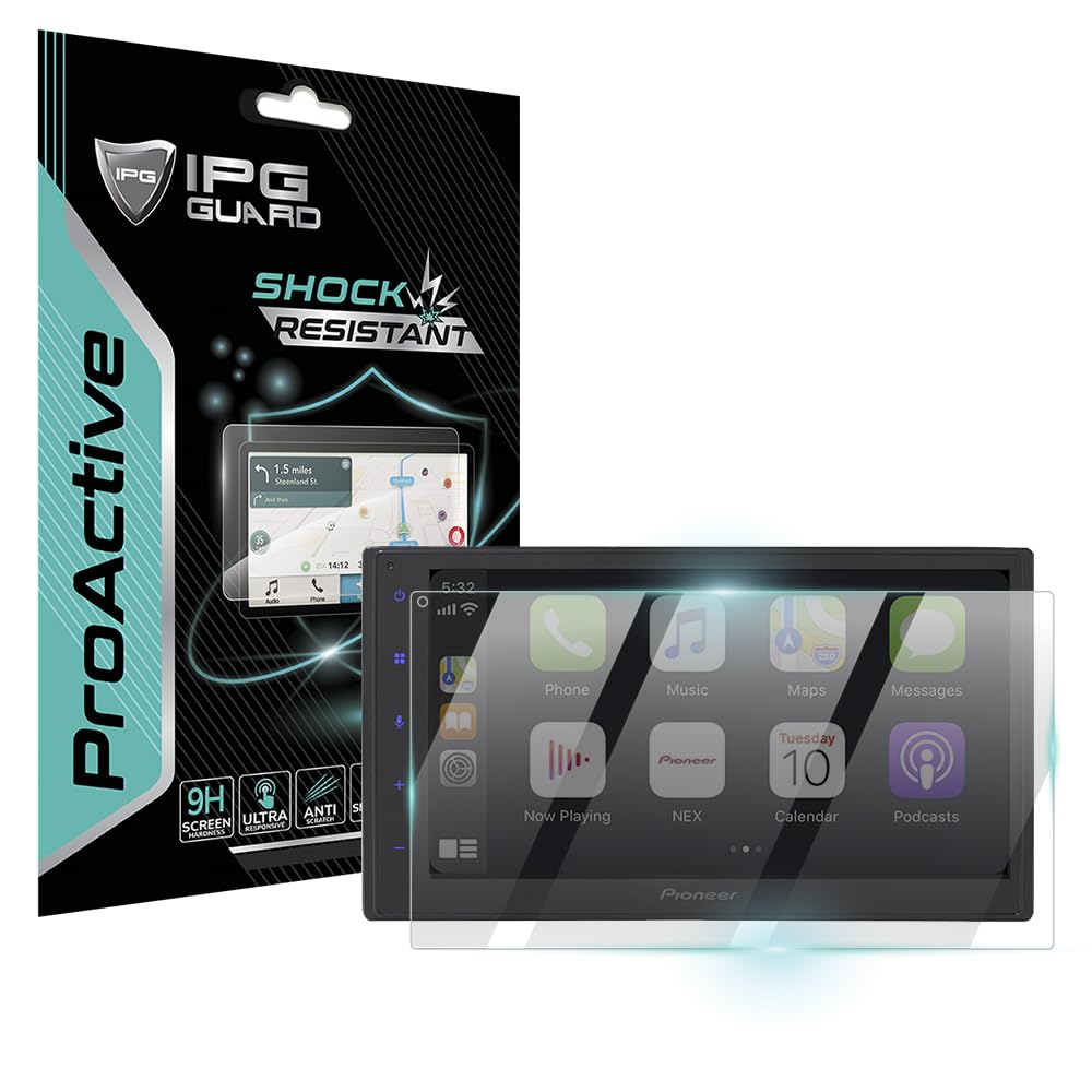 IPG ProActive for PIONEER DMH-1770NEX, DMH-W2700NEX, DMH-W2770NEX 6.8 9H Hardness Screen Protector Smooth Glass Touch Ultra Resp