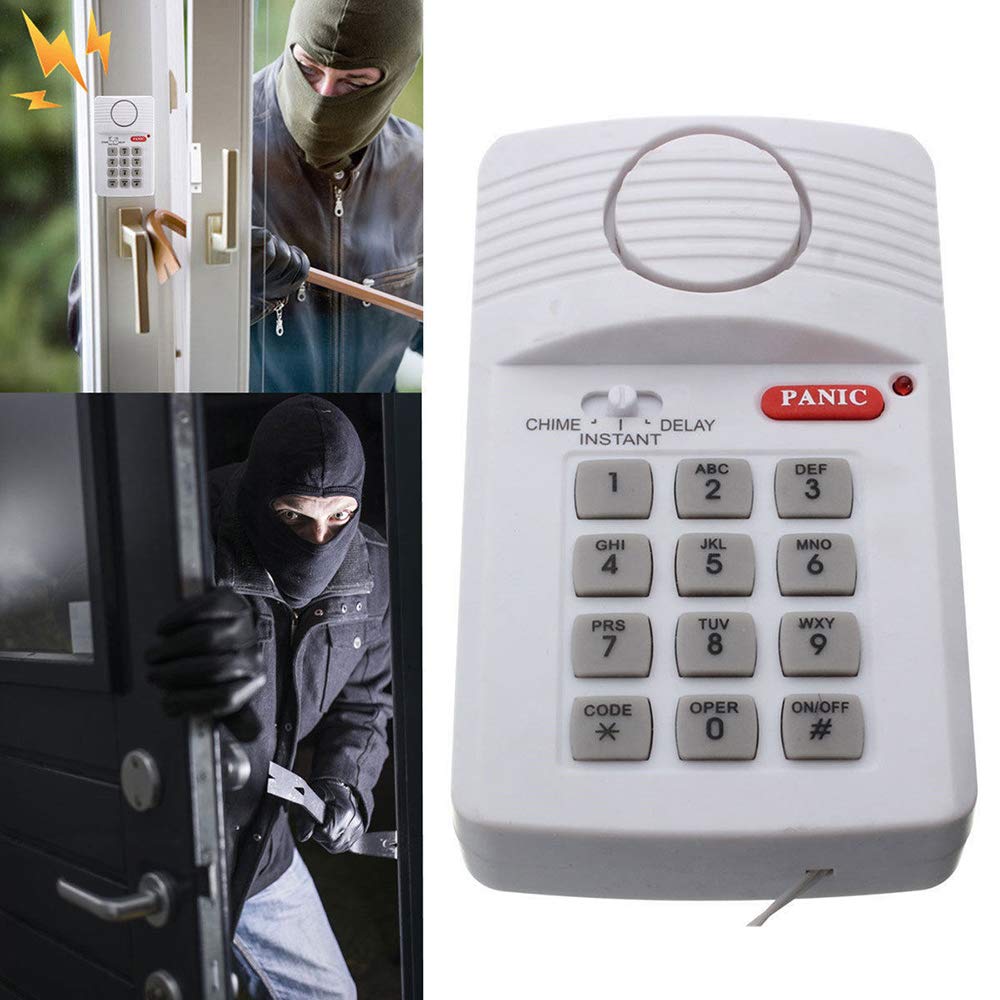 H Come Wireless Home Security Burglar Alarm Garage Shed Caravan Defender With Keypad, Fit For Door Window, Powered By 3 X Aa Bat
