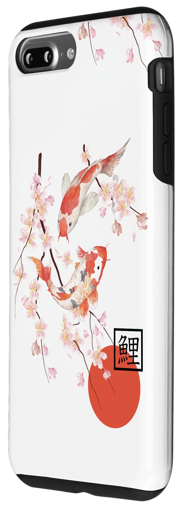 iPhone 7 Plus/8 Plus Phone Case Japanese Koi Carp Fish Sakura Cherry Blossom Graphic Polycarbonate