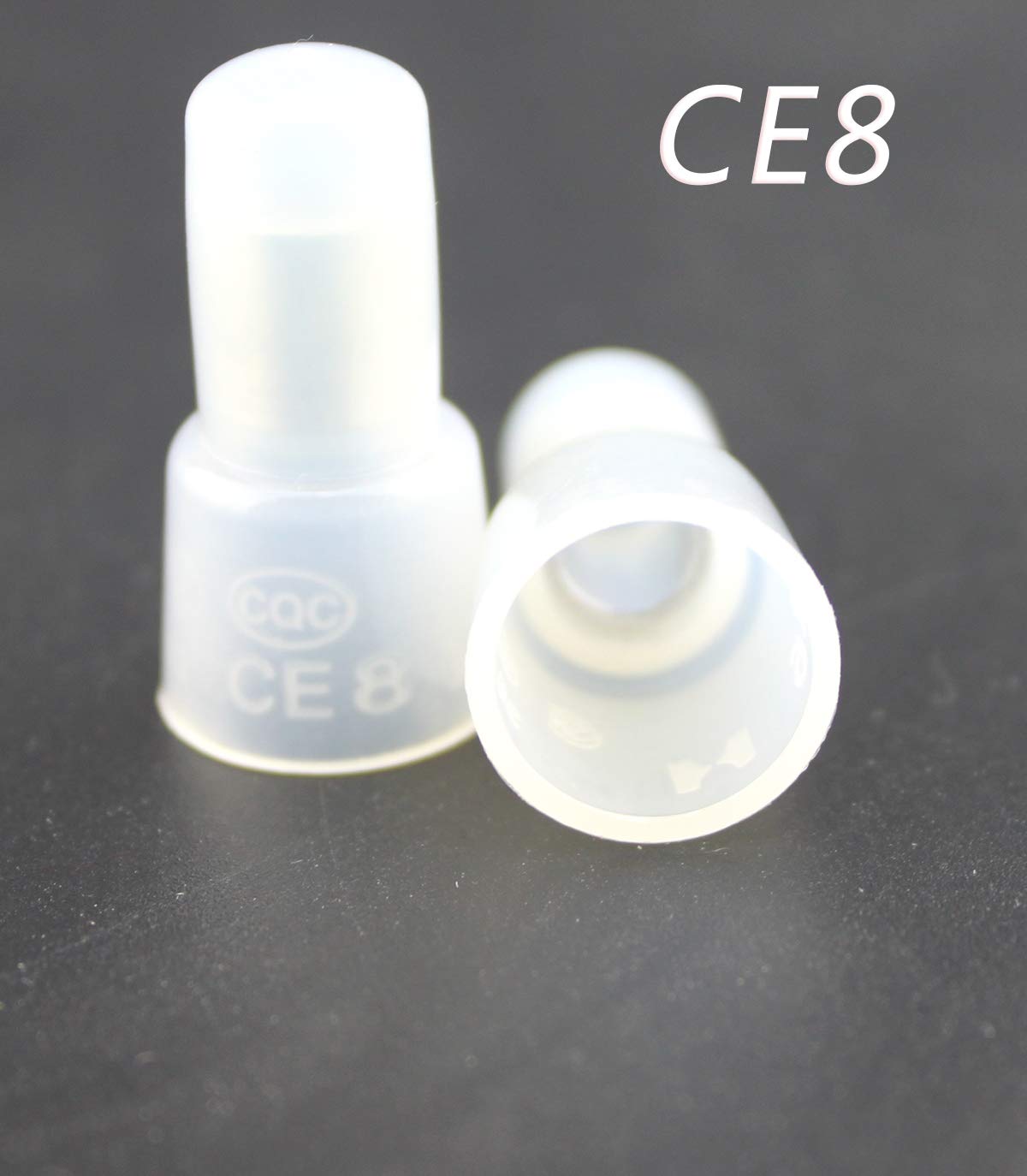 Rextin 100Pcs Ce8 Closed End Wire Crimp Connectors Protective Wire Crimp Cap Wire Connectors Terminals (Ce8)