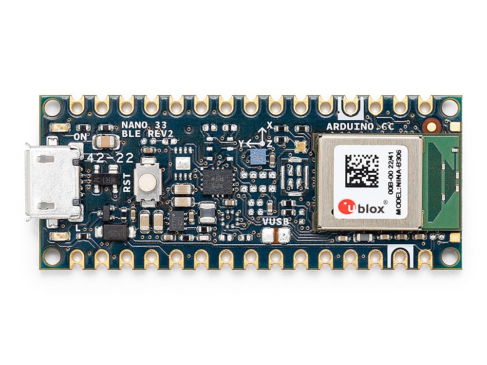 Arduino Nano 33 Ble Rev2 [Abx00071]   Nrf52840   Micropython, Small Form Factor, Bluetooth Low Energy, 3V3