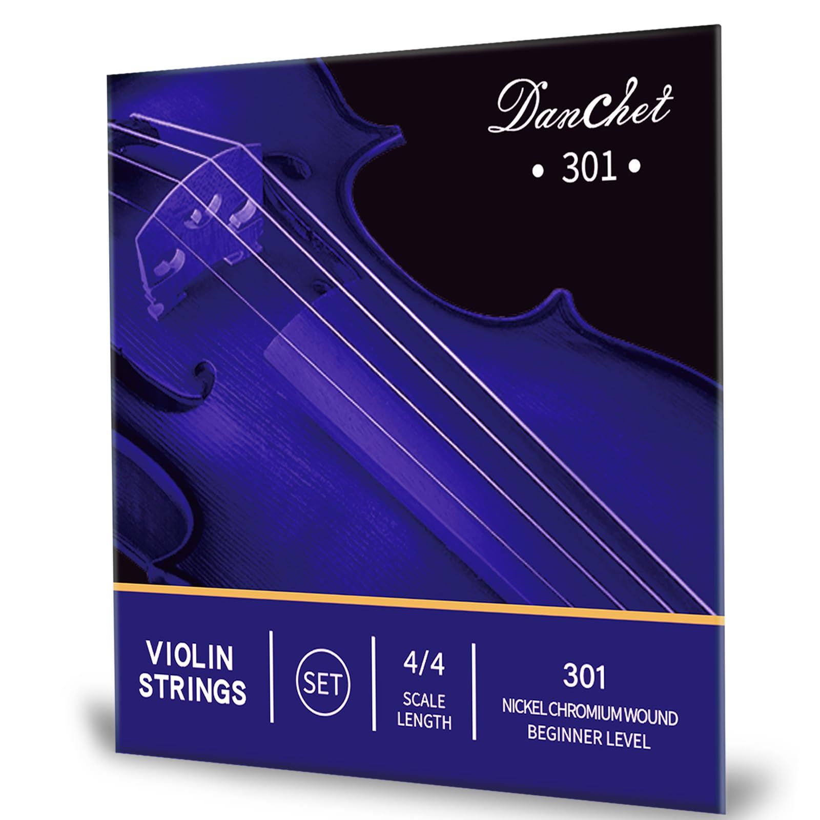 Danchet Violin Strings 4/4 Full Set Beginners Level, Ball End, Nickel Chromium Wound 301.