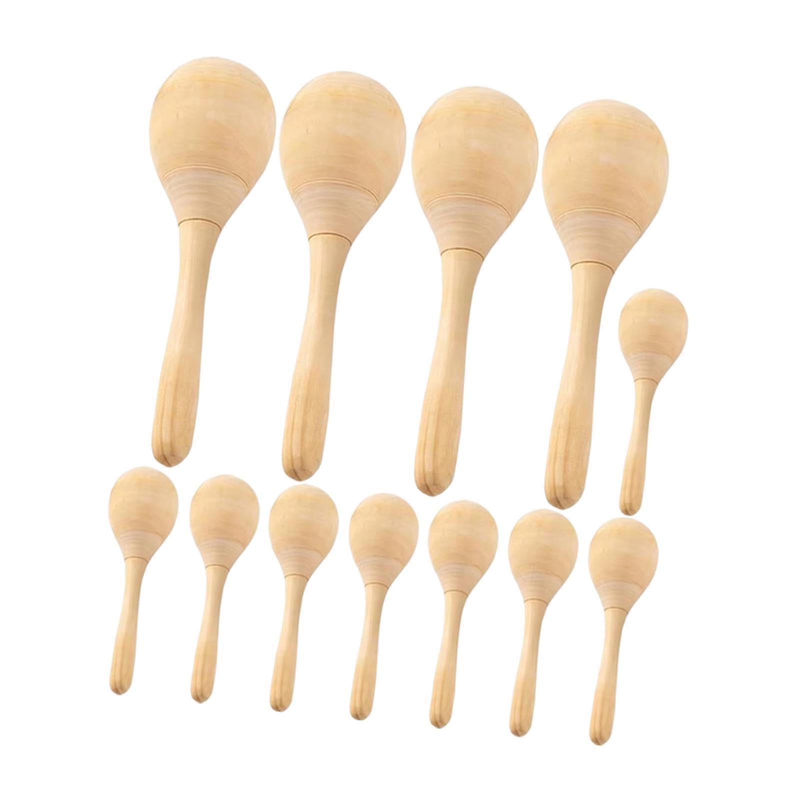THE STYLE SUTRA Wooden Maracas DIY Hand Painted Maracas for Holiday Baby Shower Party Favors 12Pcs