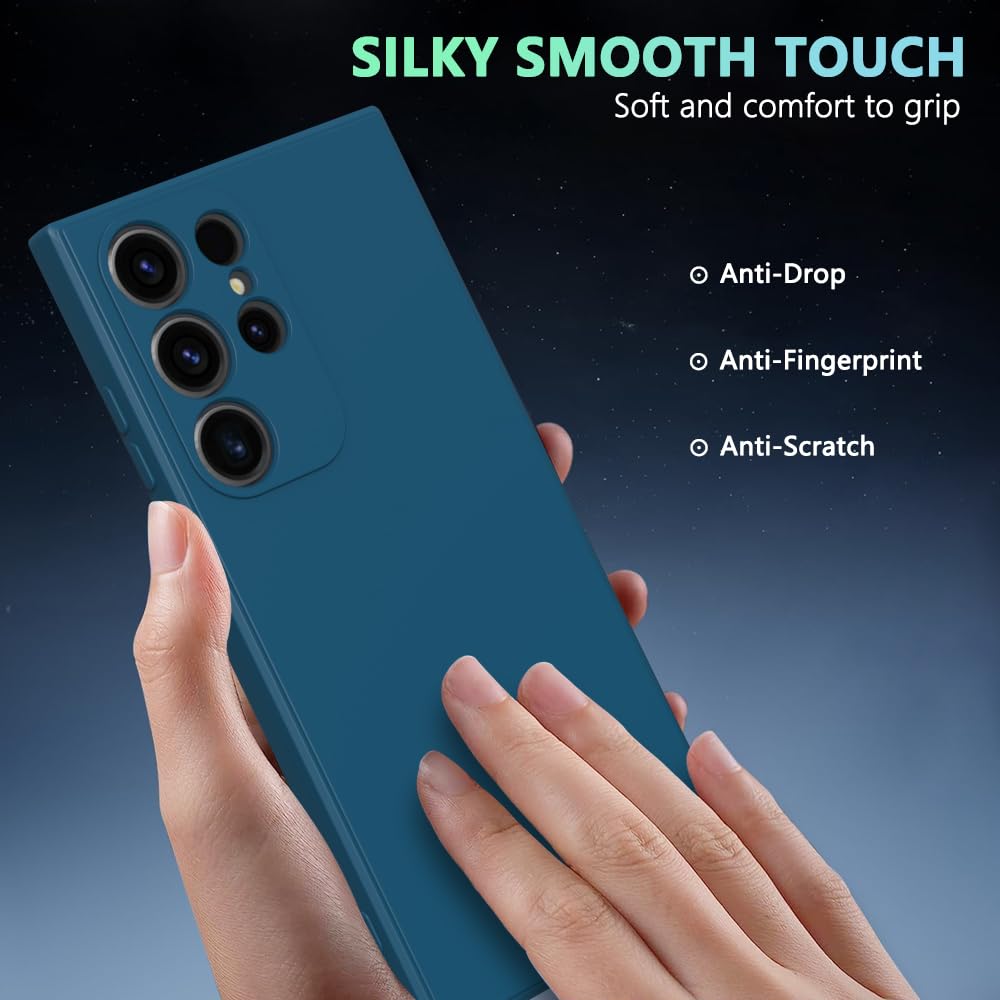 Wogroo For Samsung Galaxy S23 Ultra Case Dark Blue, Scratch Resistant With Soft Touch, Slim Thin Phone Cover For Samsung Galaxy