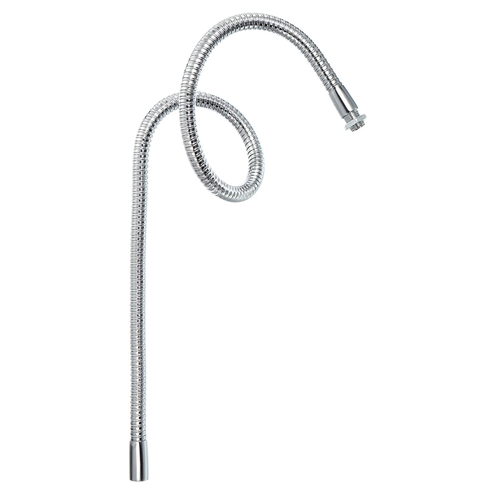 Patikil 23'' Universal Gooseneck, M10 Fine Thread Metal Bendable Hose Flexible Arm Gooseneck Tube Extension For Multifunction Di