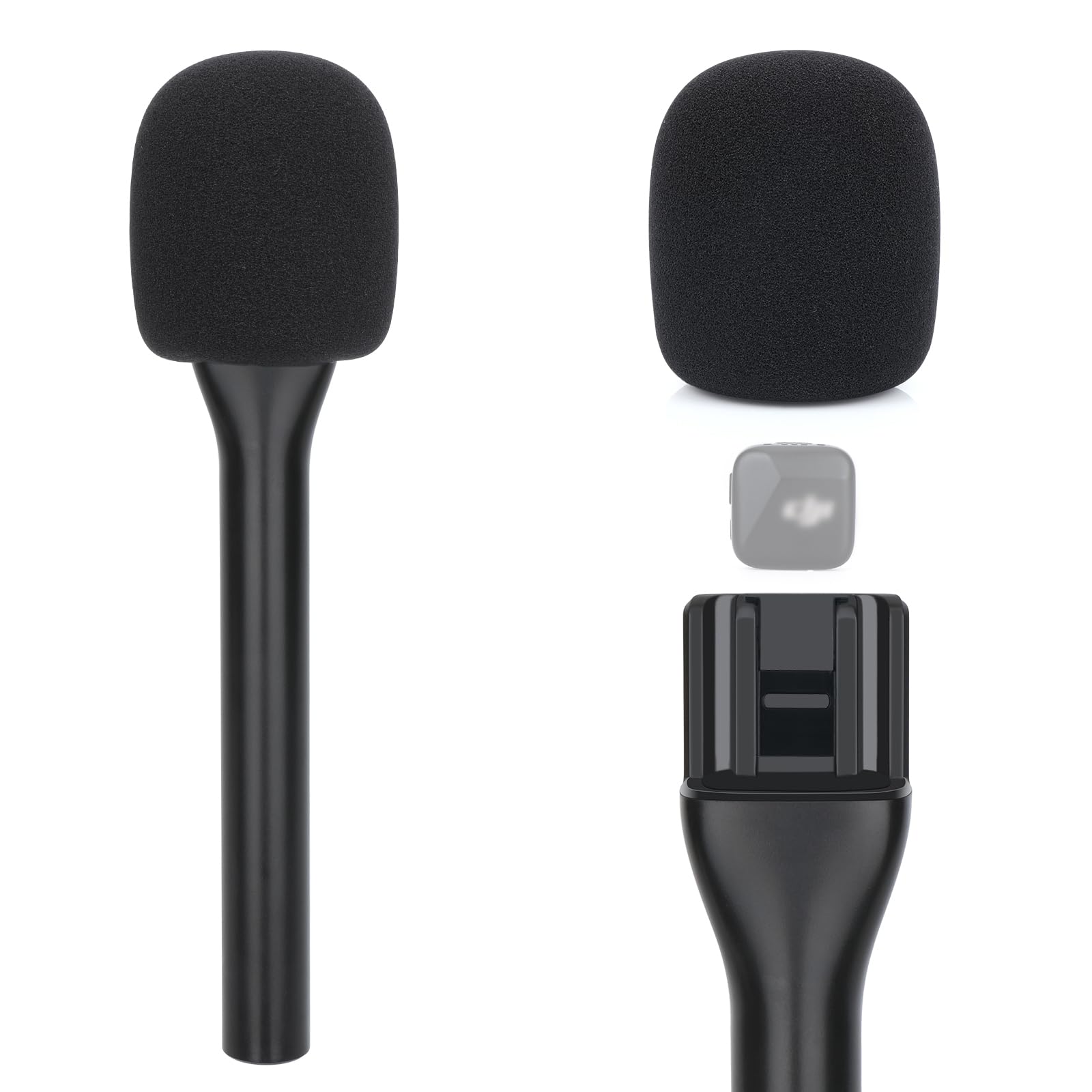 YOUSHARES Lavalier Mic Interview Handle Compatible with DJI Mini