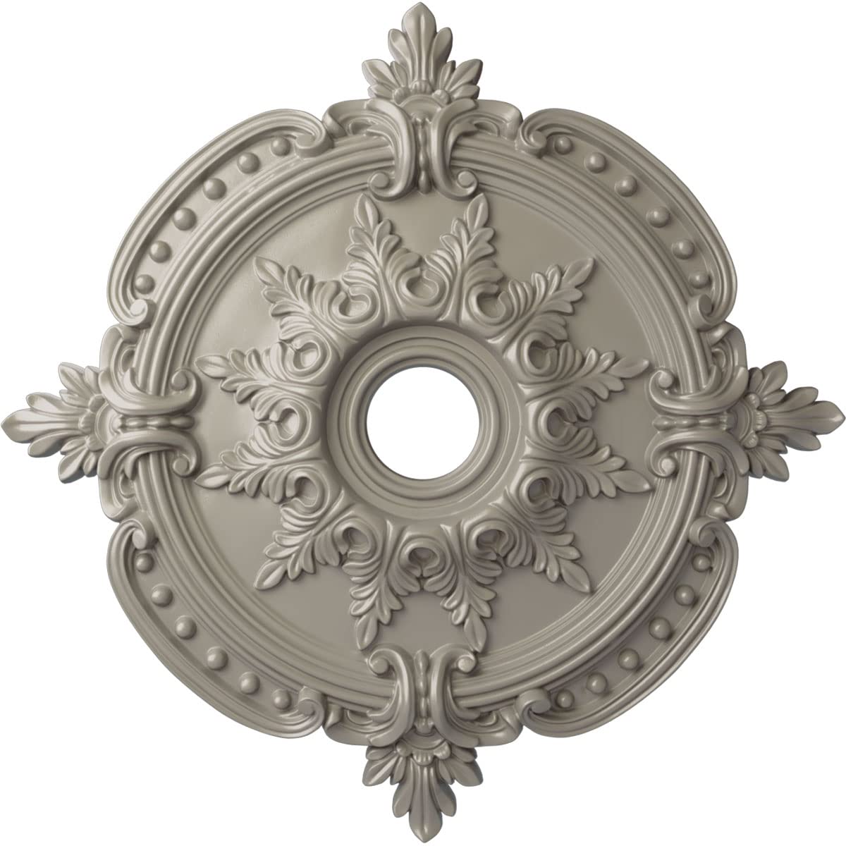 Ekena Millwork CM28BEPWS Ceiling Medallion, Pearl White