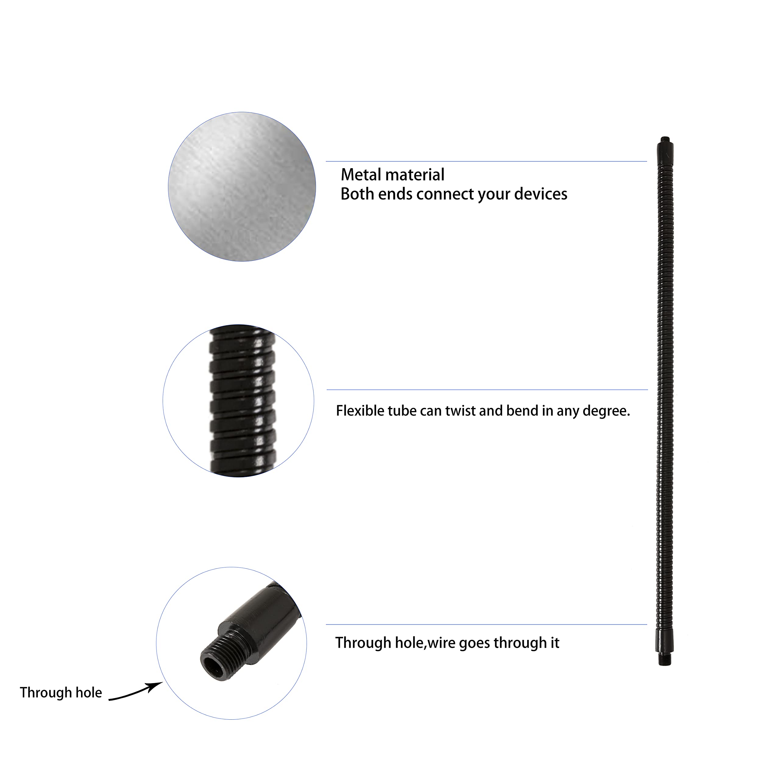 Gooseneck Microphone Arm,Flexible Gooseneck Microphone Stand12,Versatile Mounting For Most Stands Tripods Rigs Grips And Clamps