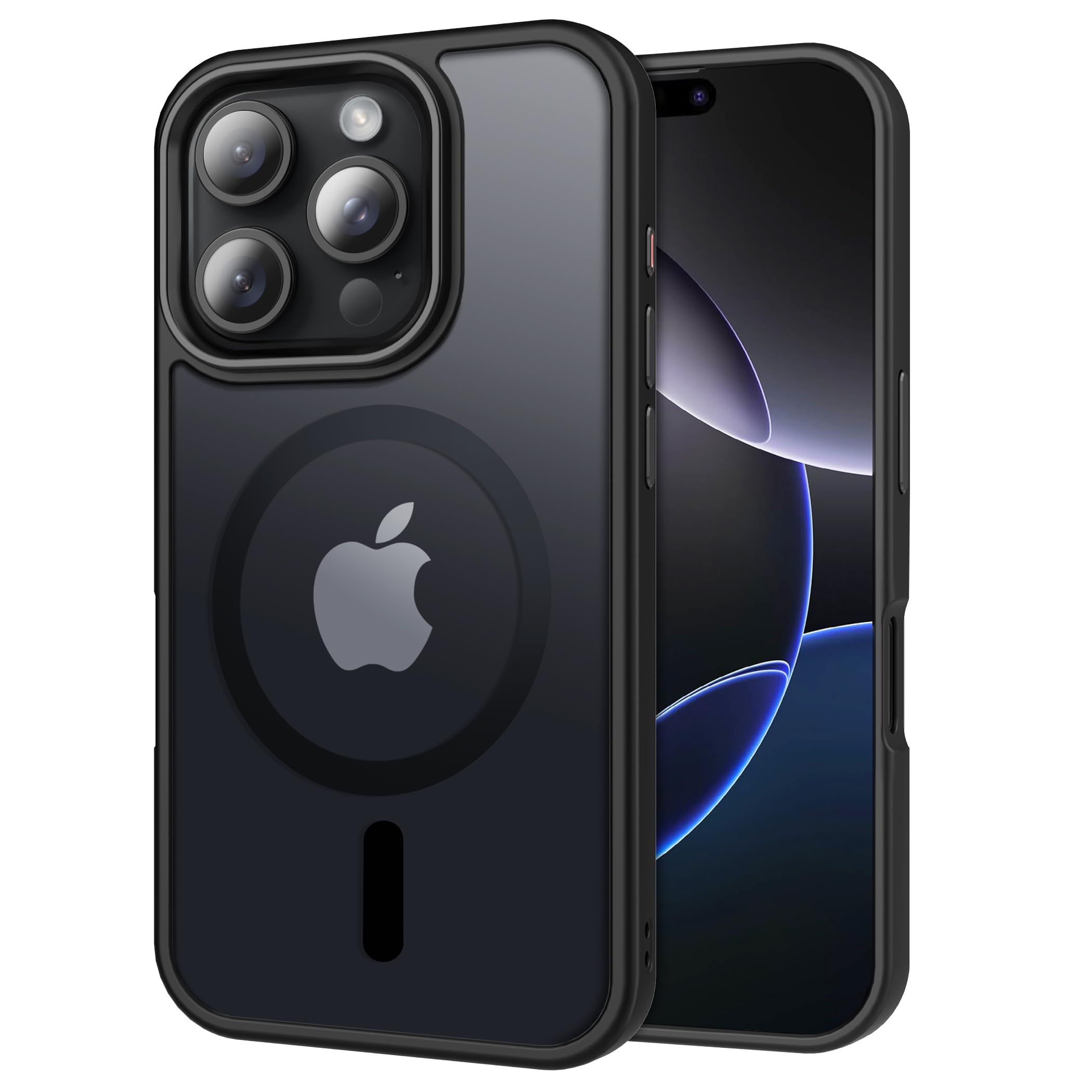 CACOE Magnetic Case for iPhone 16 Pro 6.1 inch-Compatible with MagSafe & Magnetic Car Phone Mount,Not Yellowing Anti-Scratch (Ma