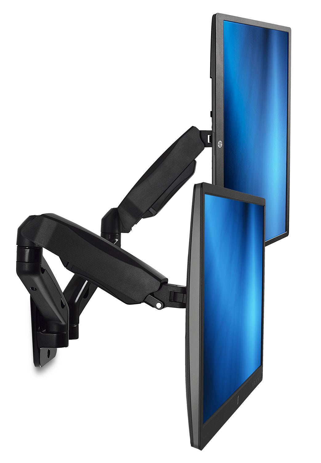 Mount It! Dual Monitor Wall Mount Arms | Double Monitor Wall Mount | Two Full Motion Adjustable Articulating Gas Spring Arms | F
