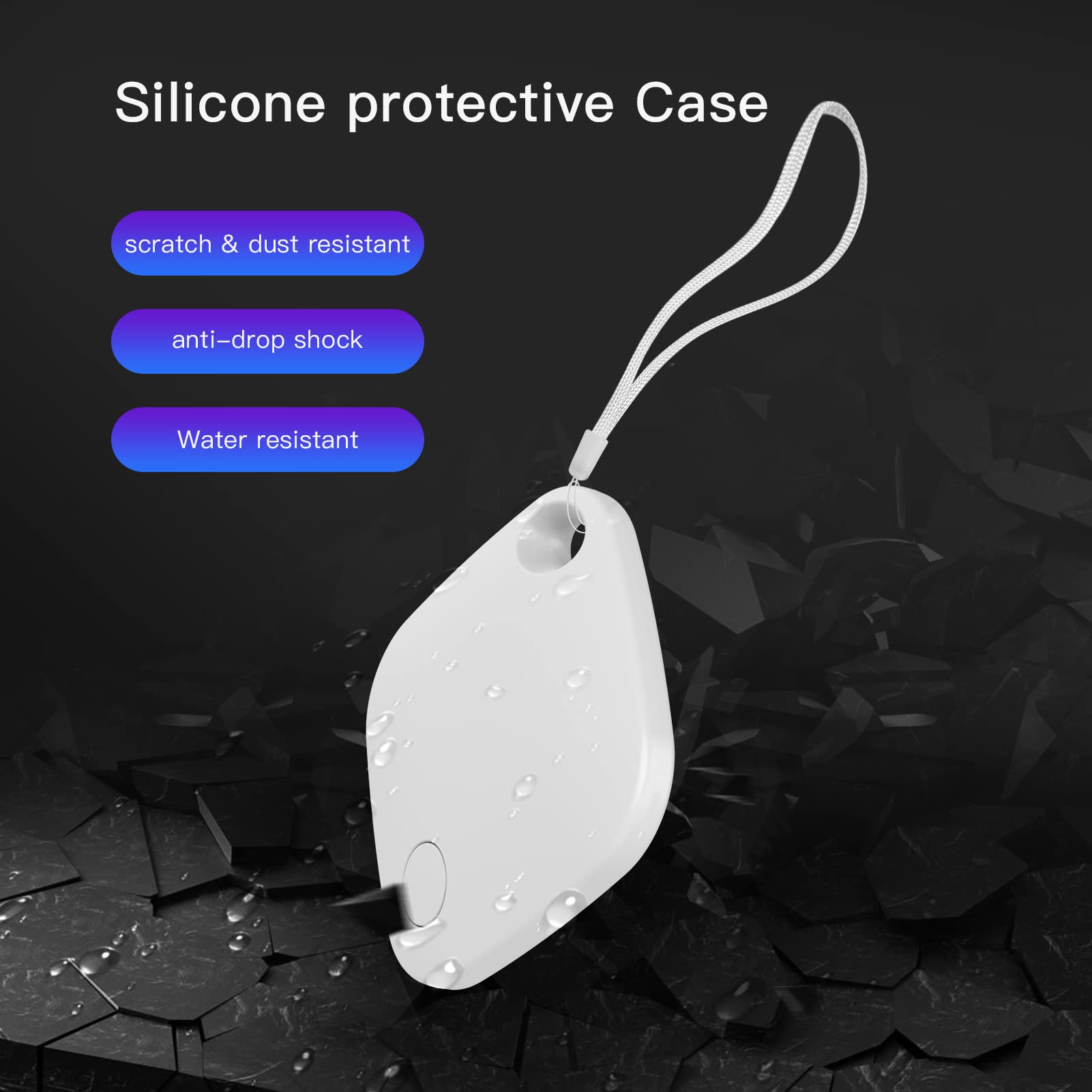 Key Finder Bluetooth Tracker Locator For Luggage Works With Apple Find My Smart Tracker For Suitcase, Bag, Backpack, Wallet,Pets