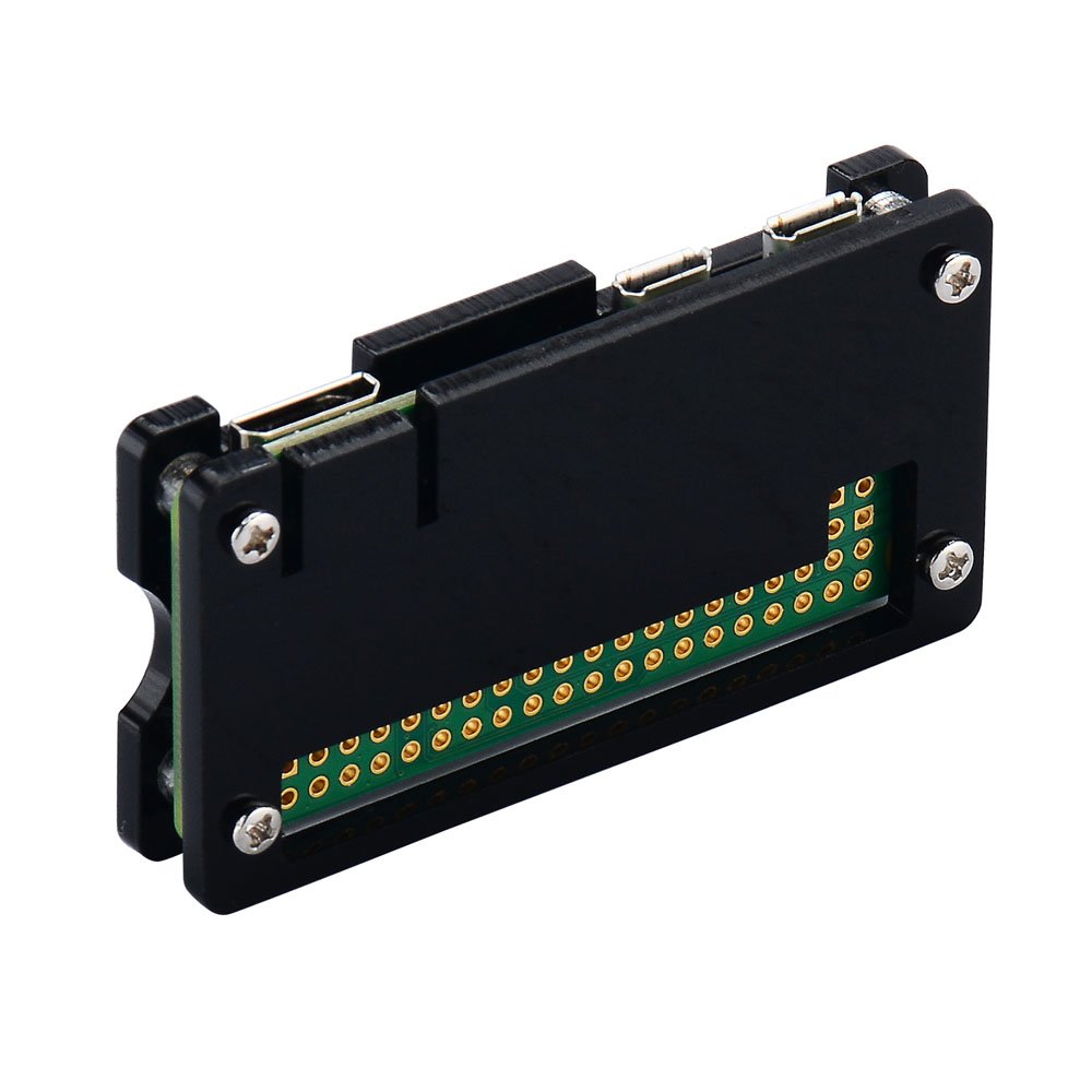 Raspberry Pi Zero 2 Case, Raspberry Pi Zero Case Kit With Pi Zero Heatsink, Hdmi Adapter, Heatsink For Pi Zero W 2 / W/Pi Zero 1.3 / Pi Zero Wh (Black)