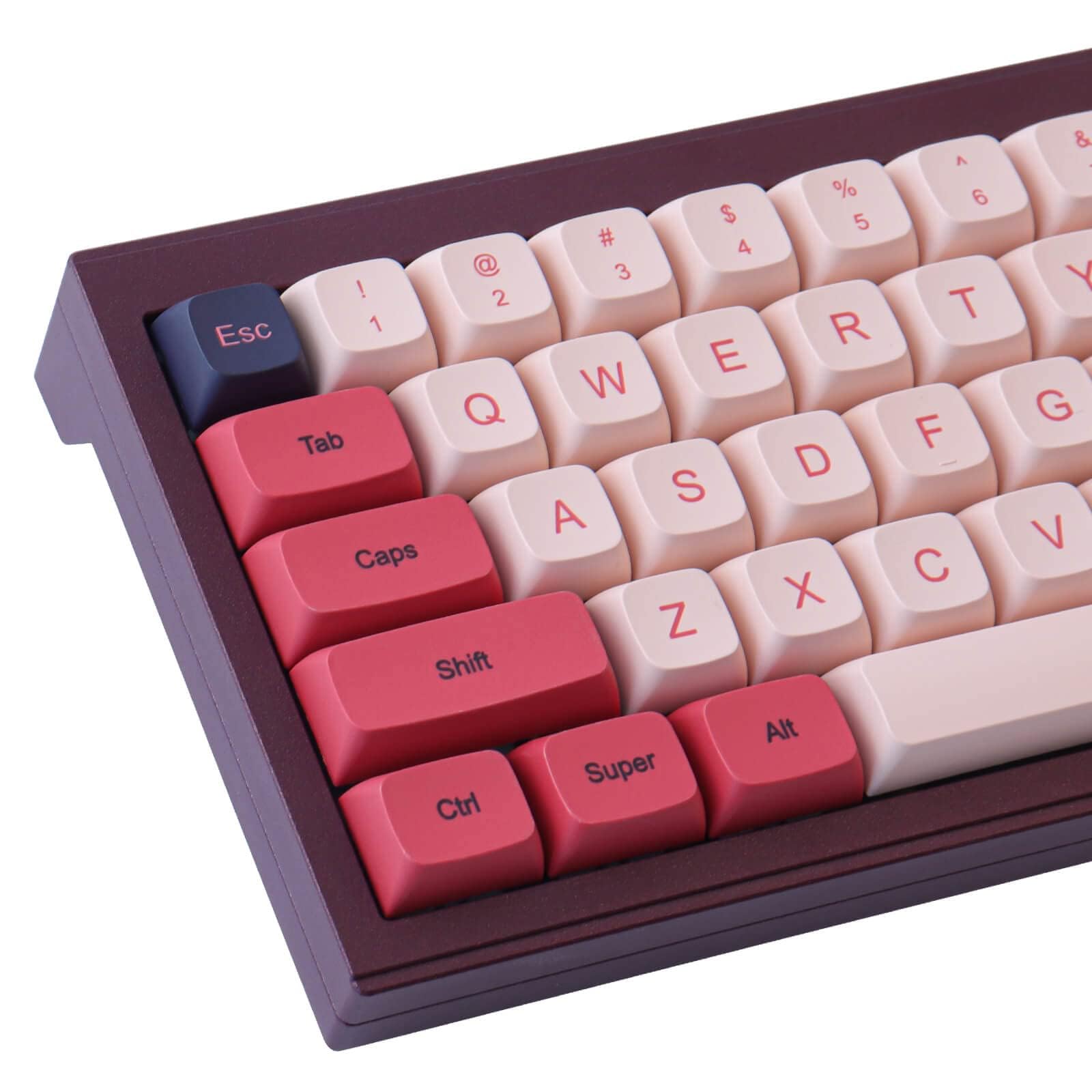 Tsungup Pbt Keycaps,Xda Profile Keycaps 148 Keys Dye Sublimation Cute Pink Custom Keycaps Set For Ansi Layout Cherry Mx Switches