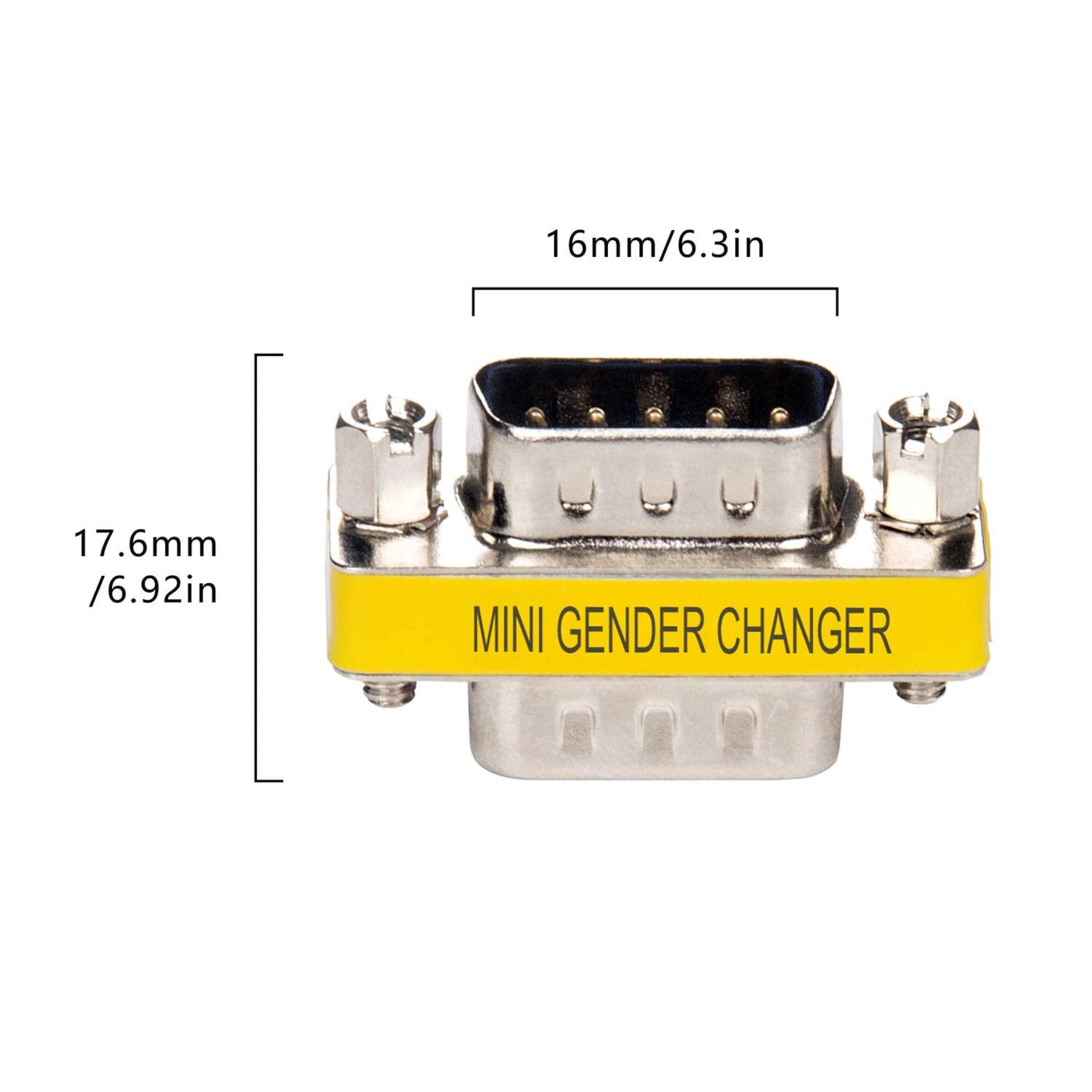 Linkstable Drivergenius Rd232M2M Db9 Serial Rs232 Com Gender Changer For Usb To Rs232 Serial Cable Adapter (Male/Male)