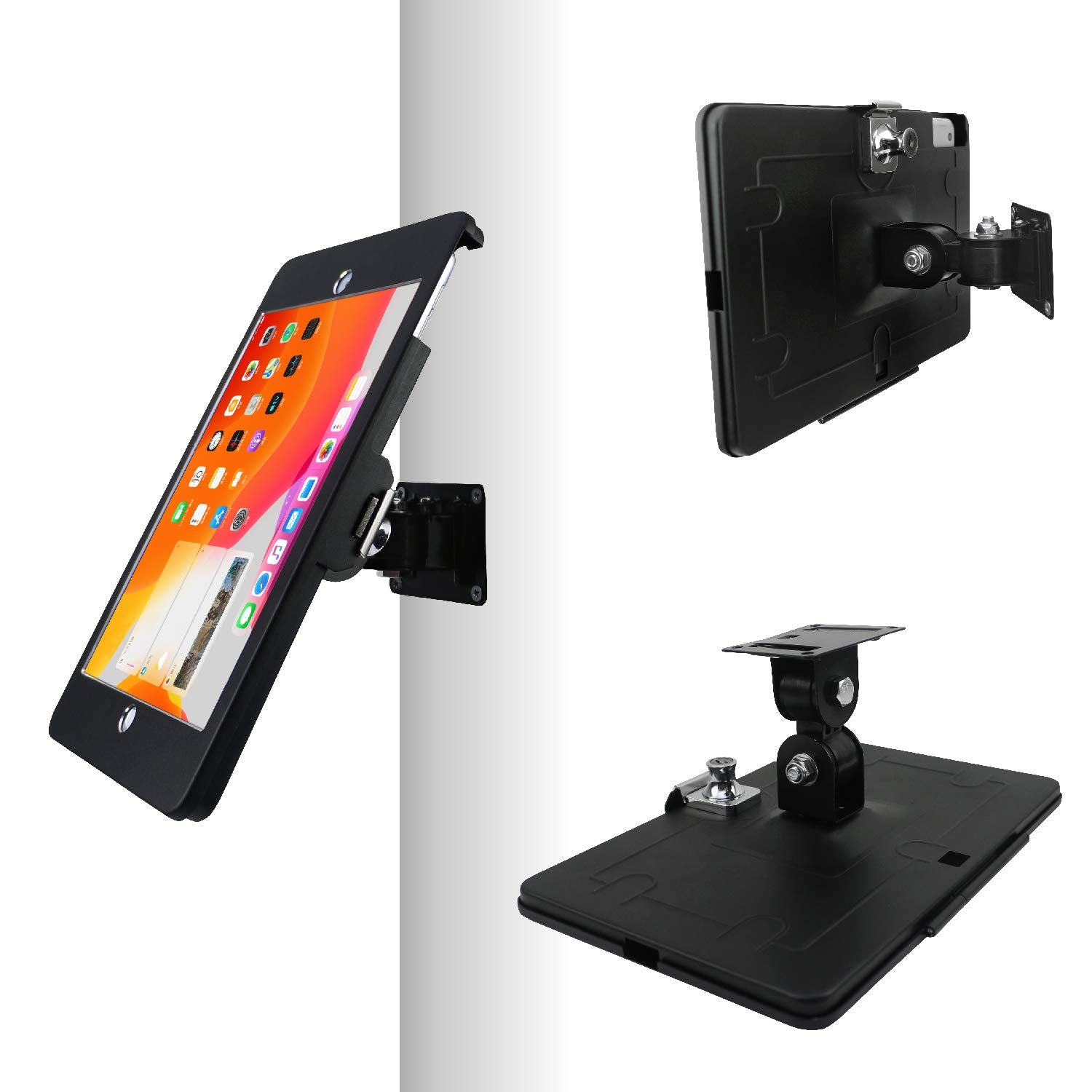 Westruggle Tablet On Wall Mount Bracket For Ipad 10.2 Inch (9Th,8Th,7Th Gen.),With Anti Theft Security Lock And Key, Rotate Desi