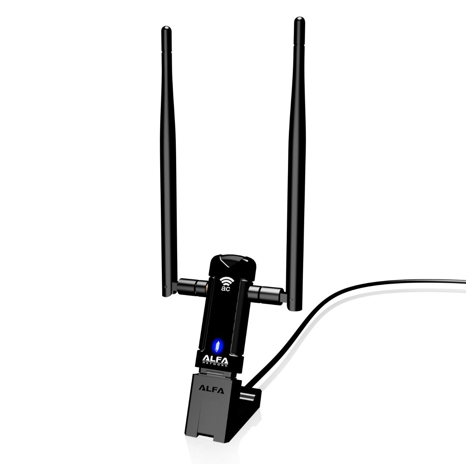 Alfa Network Awus036Ac Long Range Wide Coverage Dual Band Ac1200 Usb Wireless Wi Fi Adapter W/High Sensitivity External Antenna