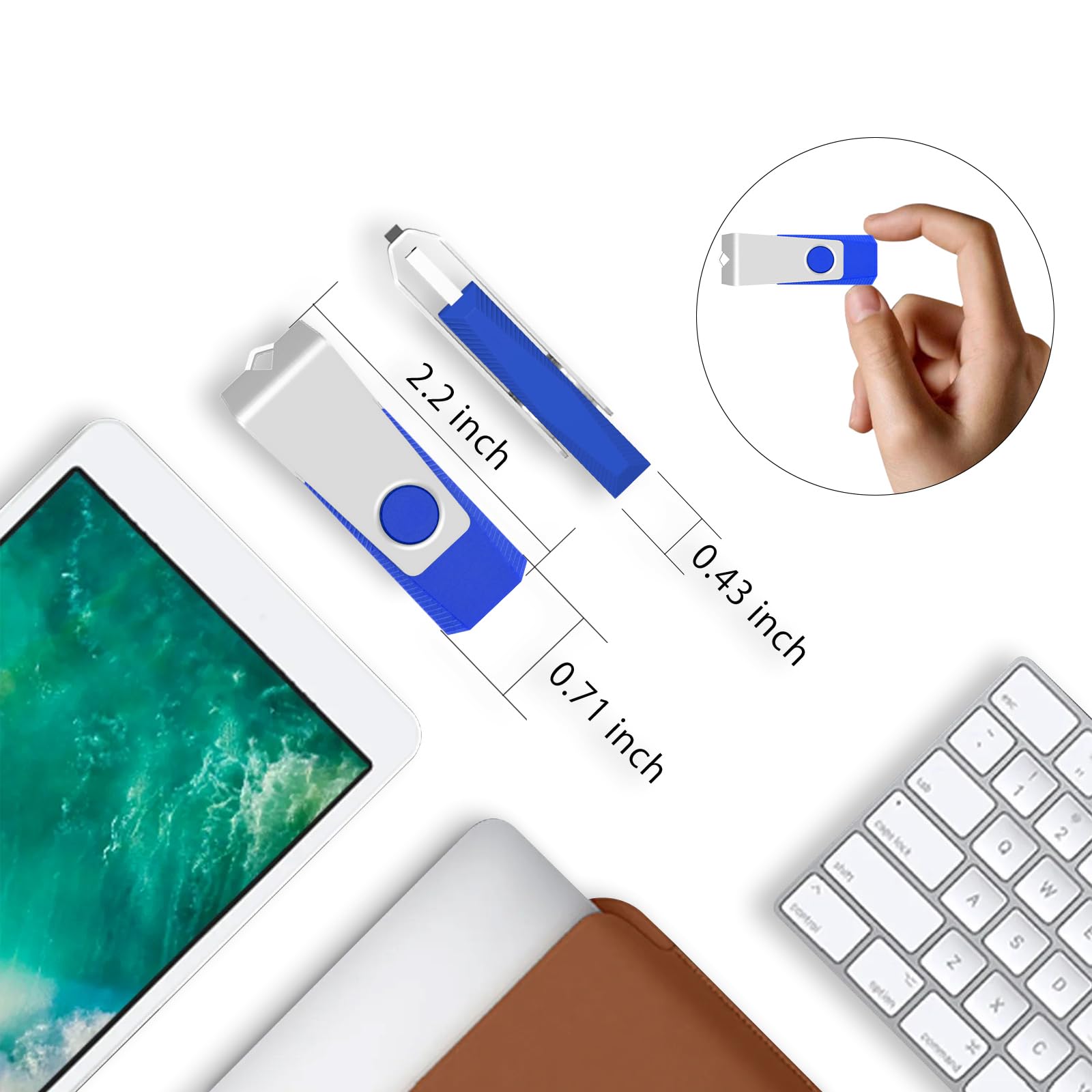 Eastbull 50 Pack Of Flash Drives Bulk 8Gb Usb 2.0 Flash Drives Pack Usb Drives Bulk Thumb Drives In Bulk With 50 Strings (8 Gb)