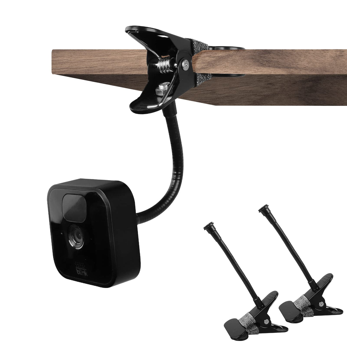 Adjustable Mount For Blink Outdoor 4, Blink Xt2, Blink Xt And Blink Mini Camera,Heavy Duty Gooseneck Clamp Mount(Black, 2 Pack)