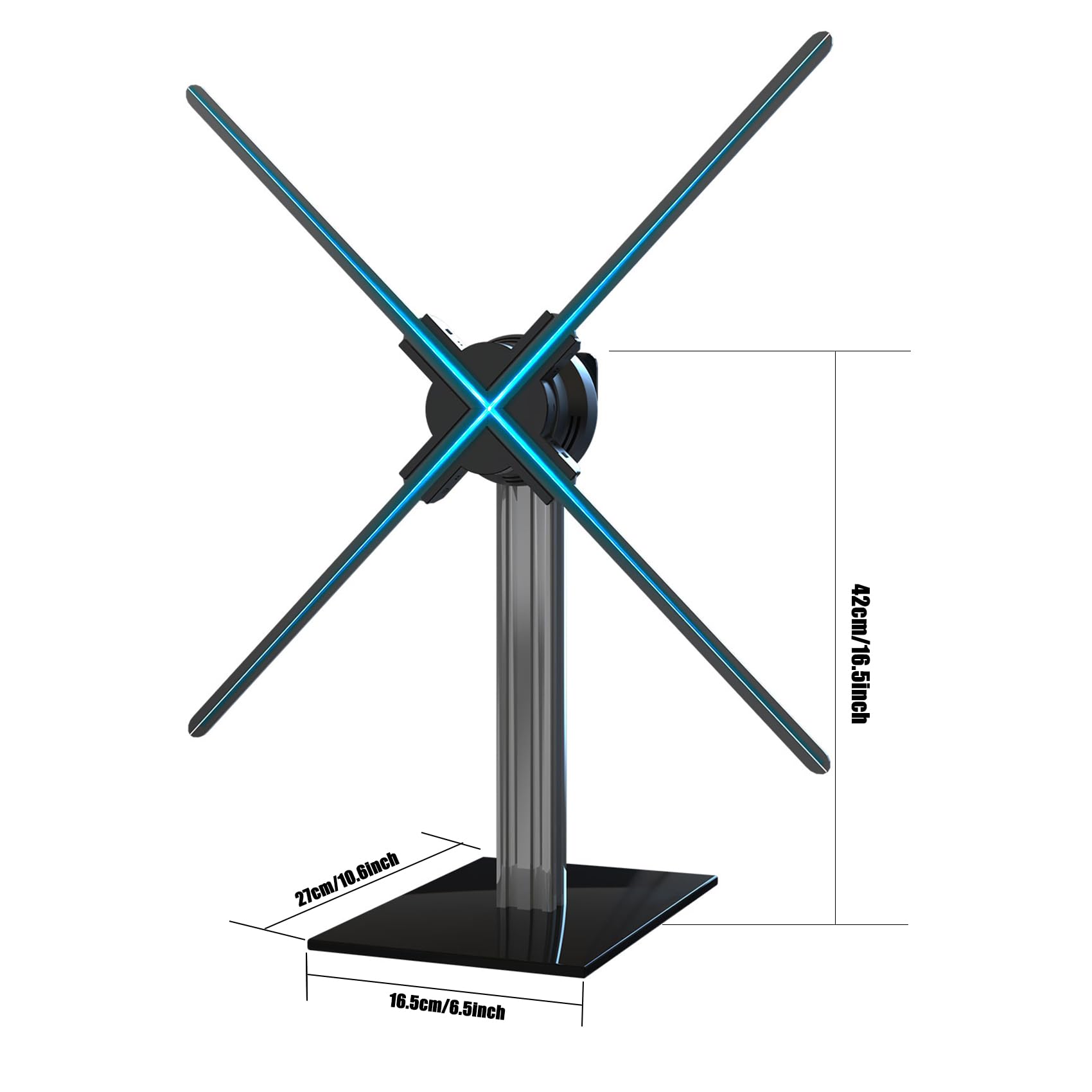 Hologram 3D Fan Stand And Multi Function Base,Suitable For 27.5'' Projector Or Smaller Fans