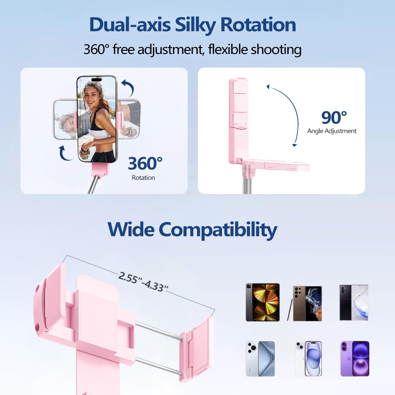 Yayusi Extendable Mini Selfie Stick For Iphone, Pocket Size Portable Selfie Stick With Remote, Compact Phone Selfie Sticks With