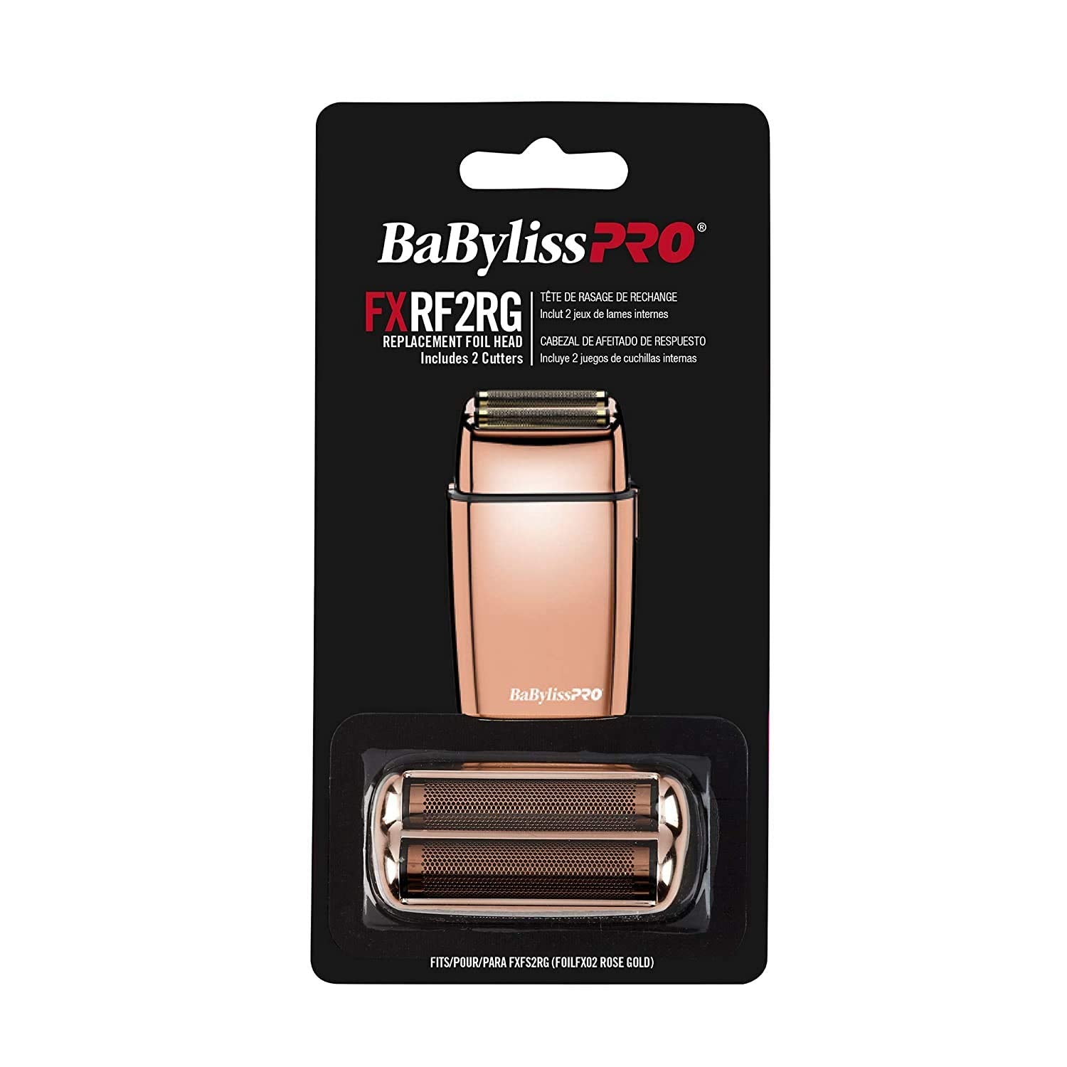 Babylisspro Barberology Professional Fxrf2Rg Rosefx Replacement Double Foil Shaver Head With 2 Cutters