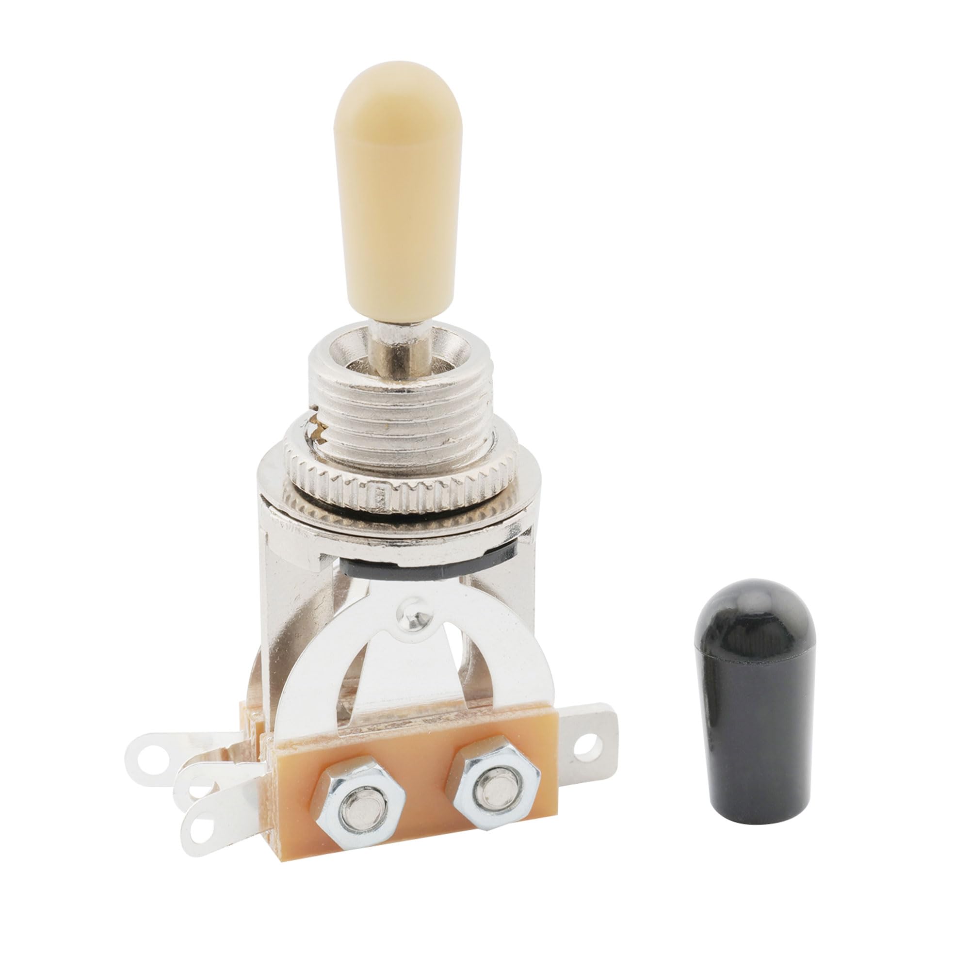 Musiclily Metric 3 Way Short Straight Guitar Toggle Switch Pickup Selector For Epiphone Lp Les Paul Electric Guitar, Cream Tip