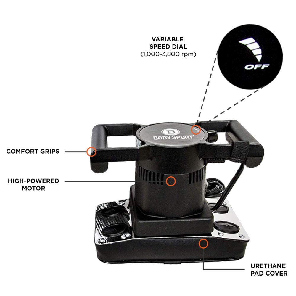 Body Sport Variable Speed Professional Vibrating Massager For Pain And Aching Muscles Premium Chiropractic Tool Ideal For Myofas