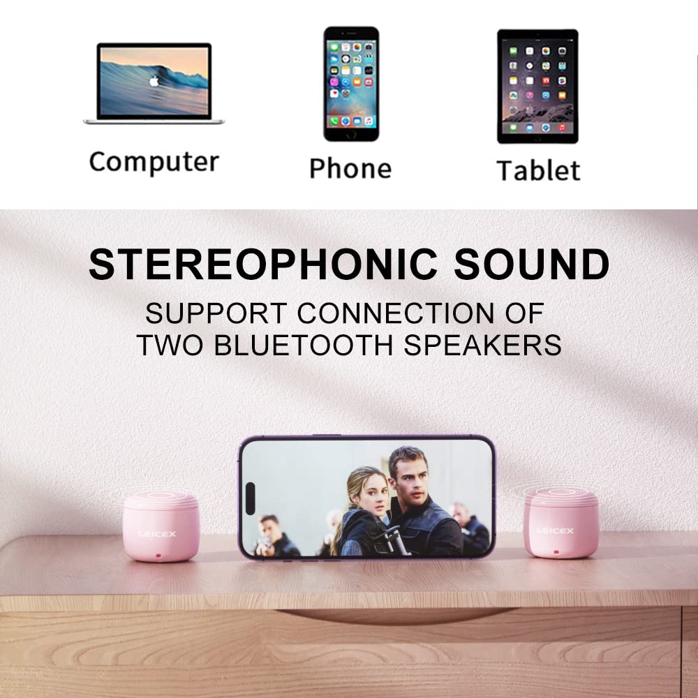 Leicex Portable Mini Bluetooth Speaker, Small Wireless Speaker With Pocket Design,Ip67 Waterproof,Perfect Mini Speaker For Showe