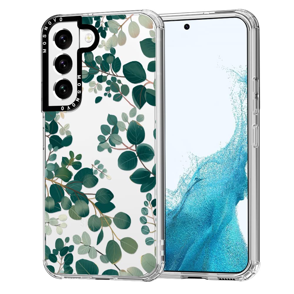Mosnovo For Samsung S22 Case, For Samsung Galaxy S22 5G Case, Clear Slim Soft Tpu + Pc Cover Case With Women Girl Eucalyptus Flo