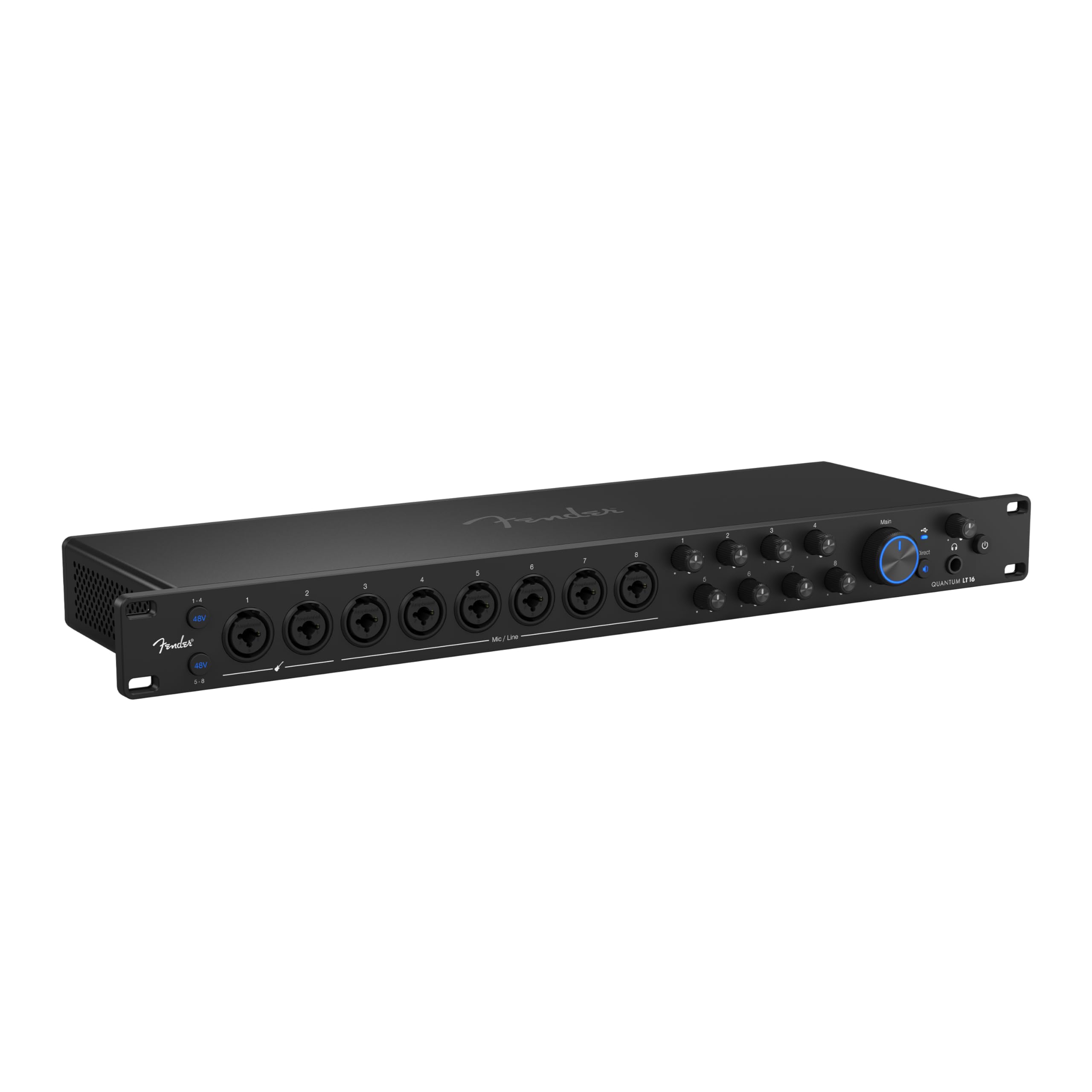 Fender Quantum LT 16 | 16-in 8-out USB-C Audio Interface for Music Production, Eight MAX-HD Mic Preamps, 14 Line Inputs, Low-Lat