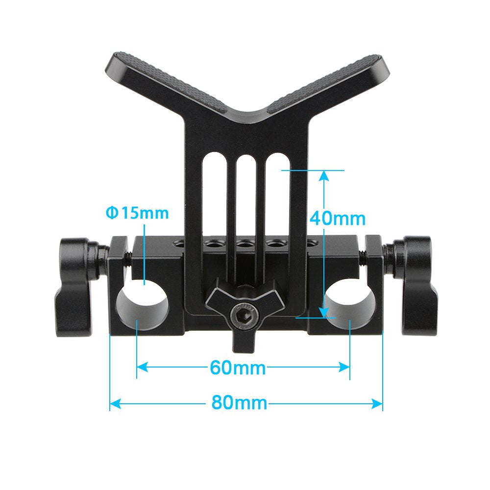 Camvate Lens Support 15Mm Rod Clamp Rail Block For Dslr Rig Rod Support Rail System   1108