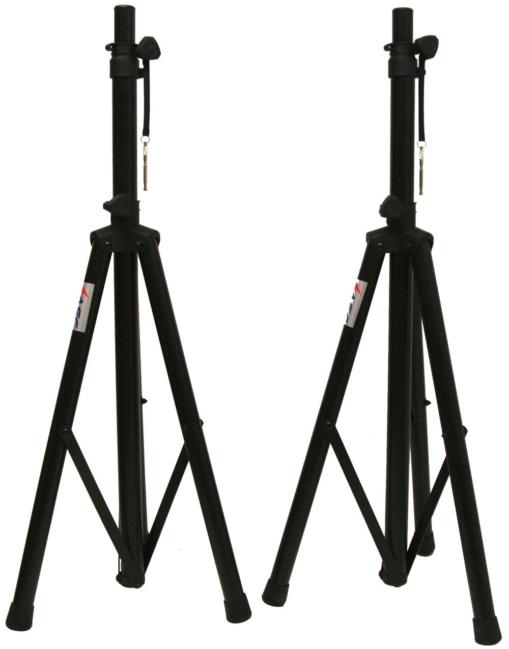 Asc (2) Pro Audio Mobile Dj Pa Speaker Stands 6 Foot Adjustable Height Tripod With (2) Speakon 15Ft Cables & Nylon Travel Bag