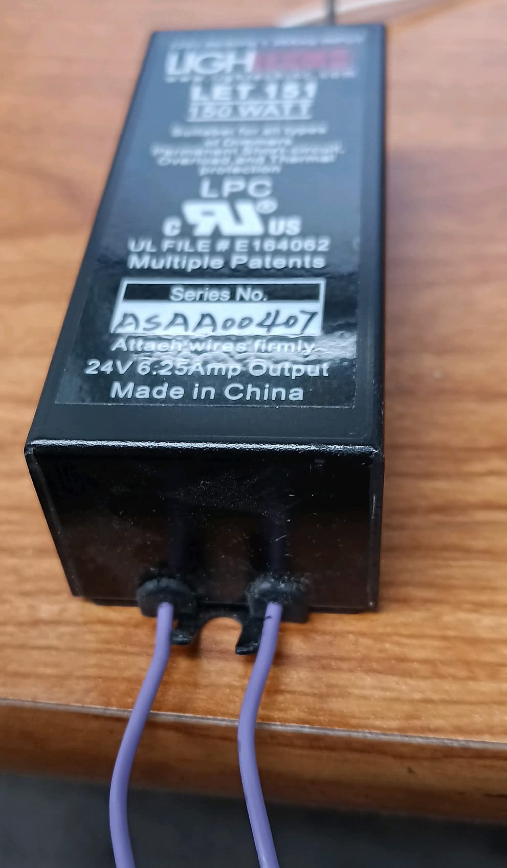 Ge 66970   Lightech 150 Watt Output 120 Volt Input Electronic Halogen Transformer (Let 151 24V), Dimmable