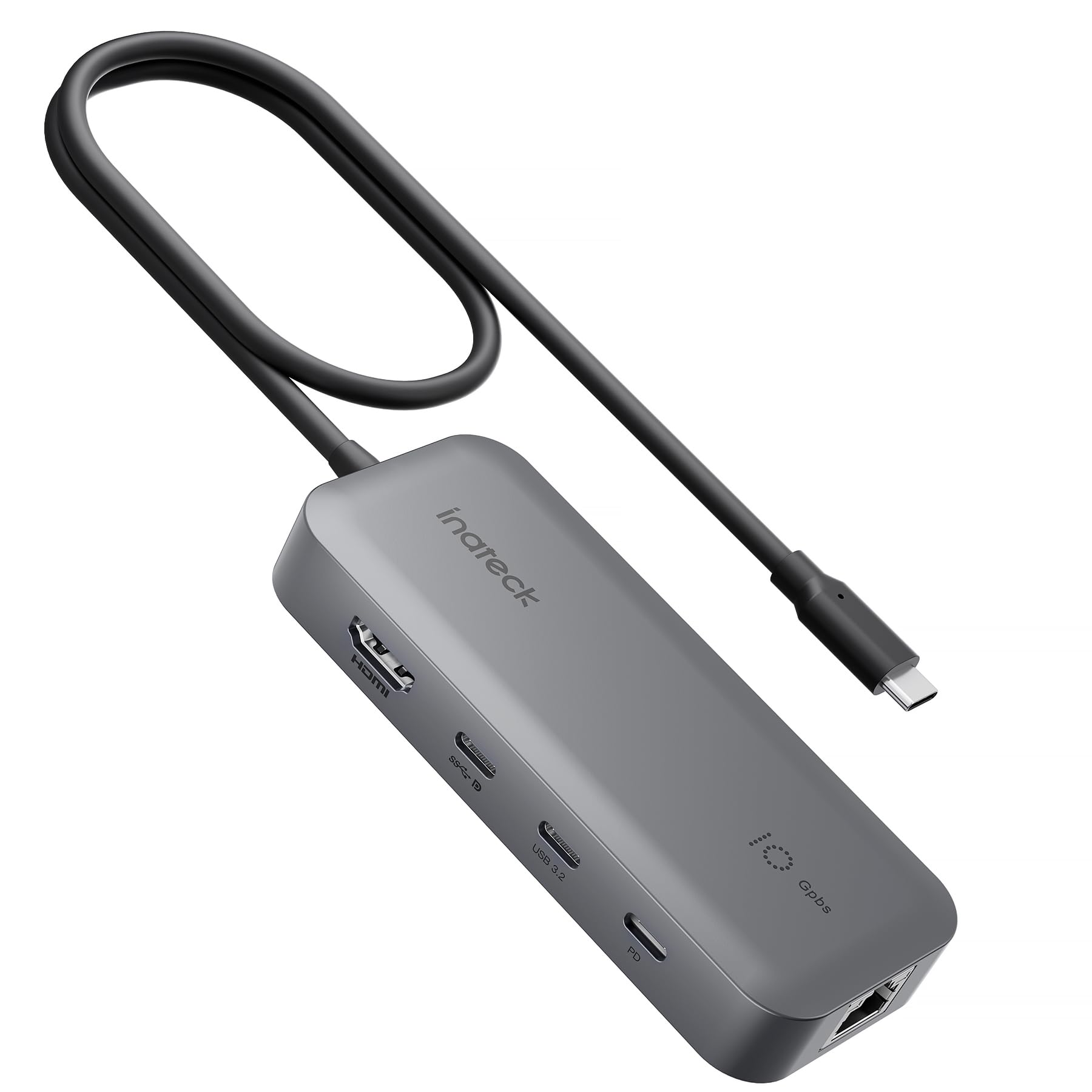 Inateck Hdmi Docking Station 4K 60Hz, Usb C Video+Data, 100W Pd,10 In 1 Usb 3.2 Type C Hub, 2 Usb 3.0 A, Rj45 Ethernet, 1.6Ft Ca