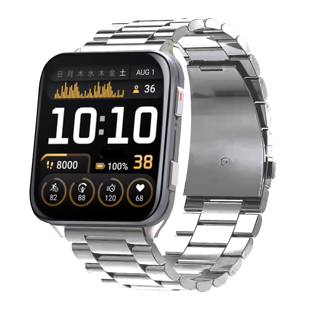 synsing Titanium Band for garmin venus X1, 24mm Quick Release Metal Watchband with Integrated Buckle Strap Replacement for Garmi