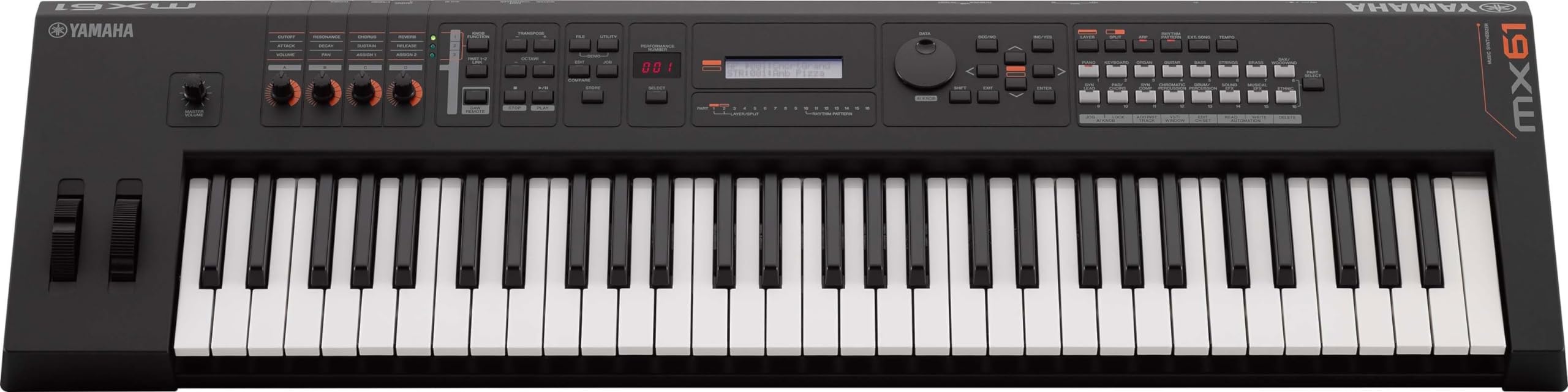 Yamaha MX61 Music Production Synthesizer, 61-Key, Black