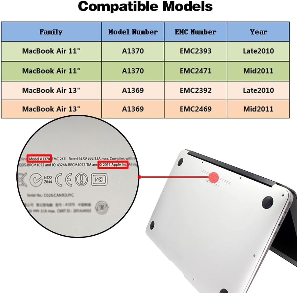 Dogfish 256Gb Ssd For Macbook Air A1369 A1370, Solid State Drive Capacity Upgrade For 2010 2011 Macbook Air A1370(Emc 2393/2471)