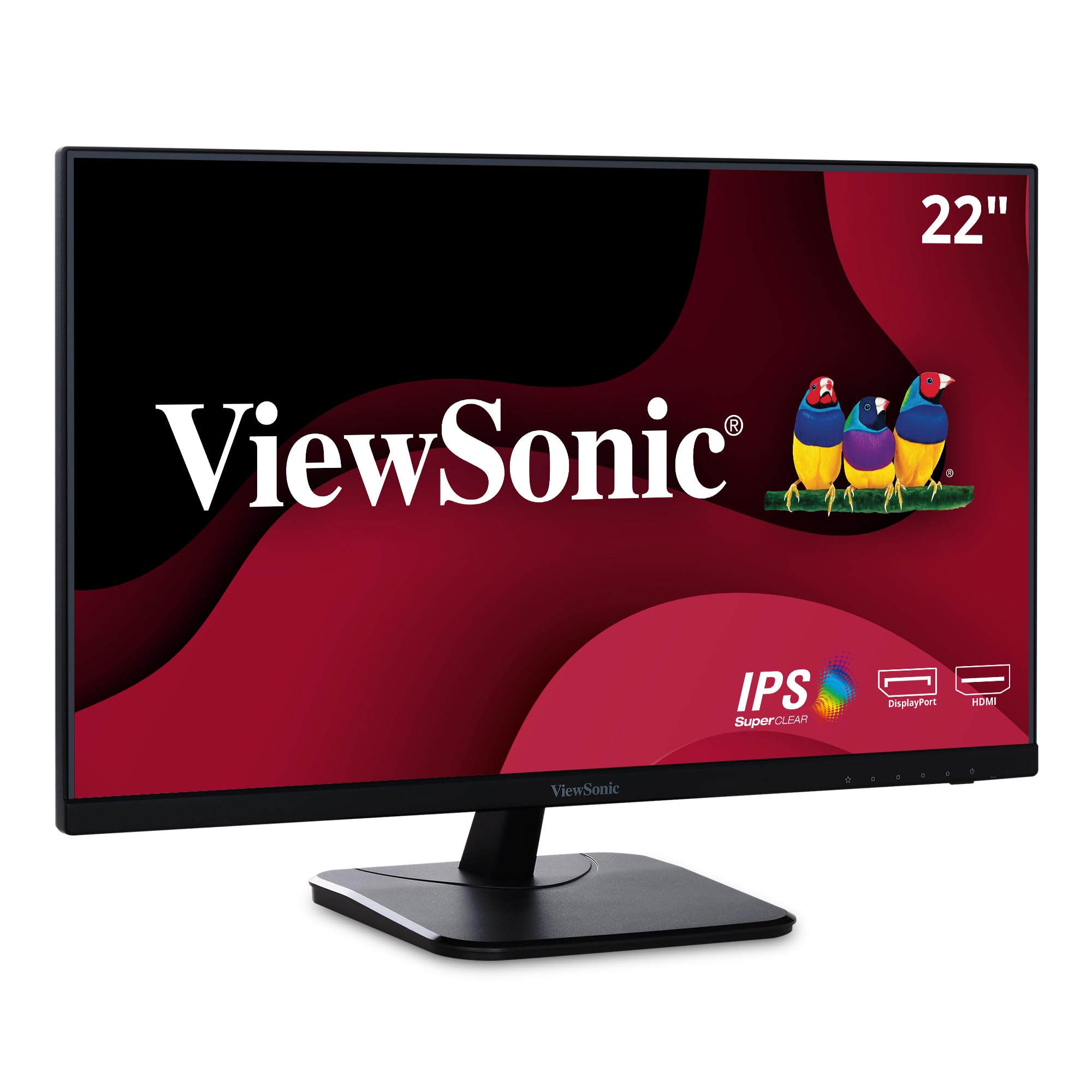 Viewsonic Va2256 Mhd 22 Inch Ips 1080P Monitor With Ultra Thin Bezels, Hdmi, Displayport And Vga Inputs For Home And Office, Blu