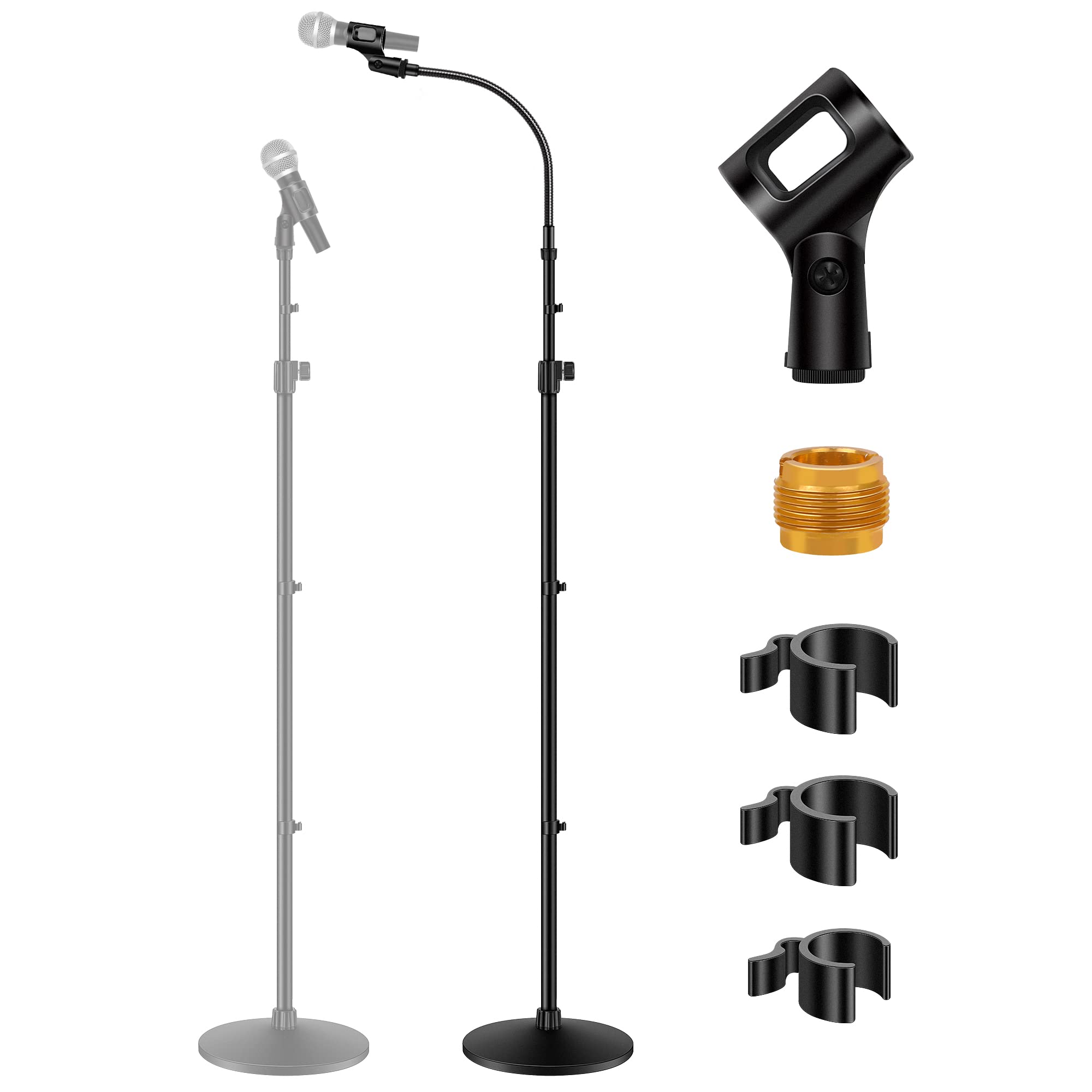 Innogear Microphone Stand, Mic Stand Detachable Gooseneck Mic Floor Stand Height Adjustable From 32    To 70    With Weighted Ro