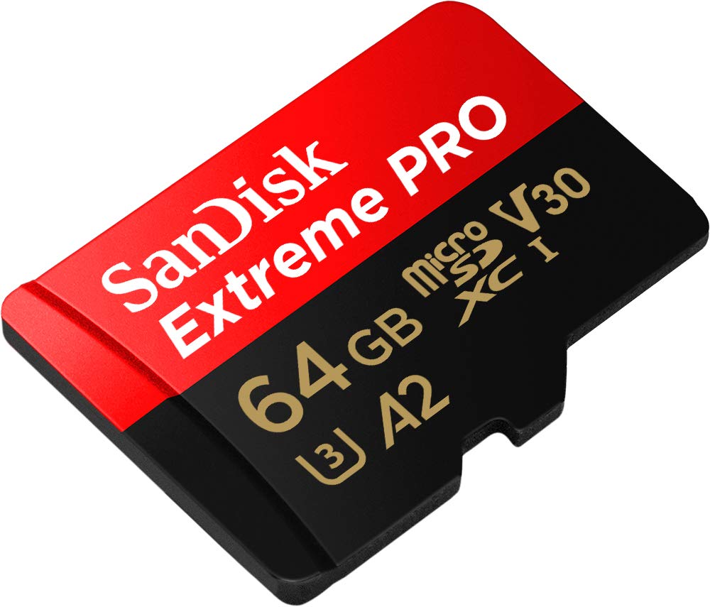 Sandisk 64Gb Extreme Pro Microsd Uhs I Card With Adapter C10, U3, V30, A2, 200Mb/S Read 90Mb/S Write Sdsqxcu 064G Gn6Ma