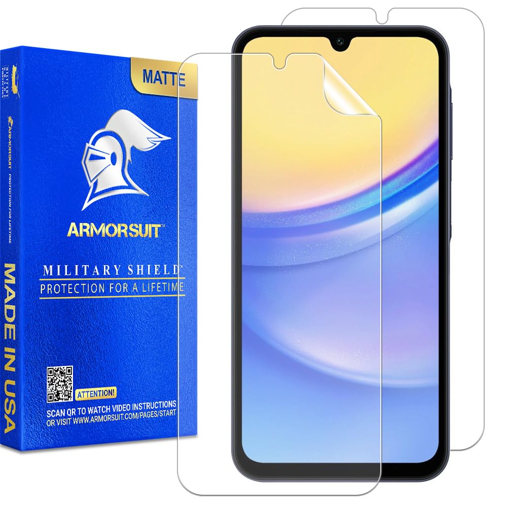 ArmorSuit 2 Pack Paper-Feel Texture Screen Protector for Samsung Galaxy A15 5G 6.5 Inch Case Friendly MilitaryShield Matte Film 